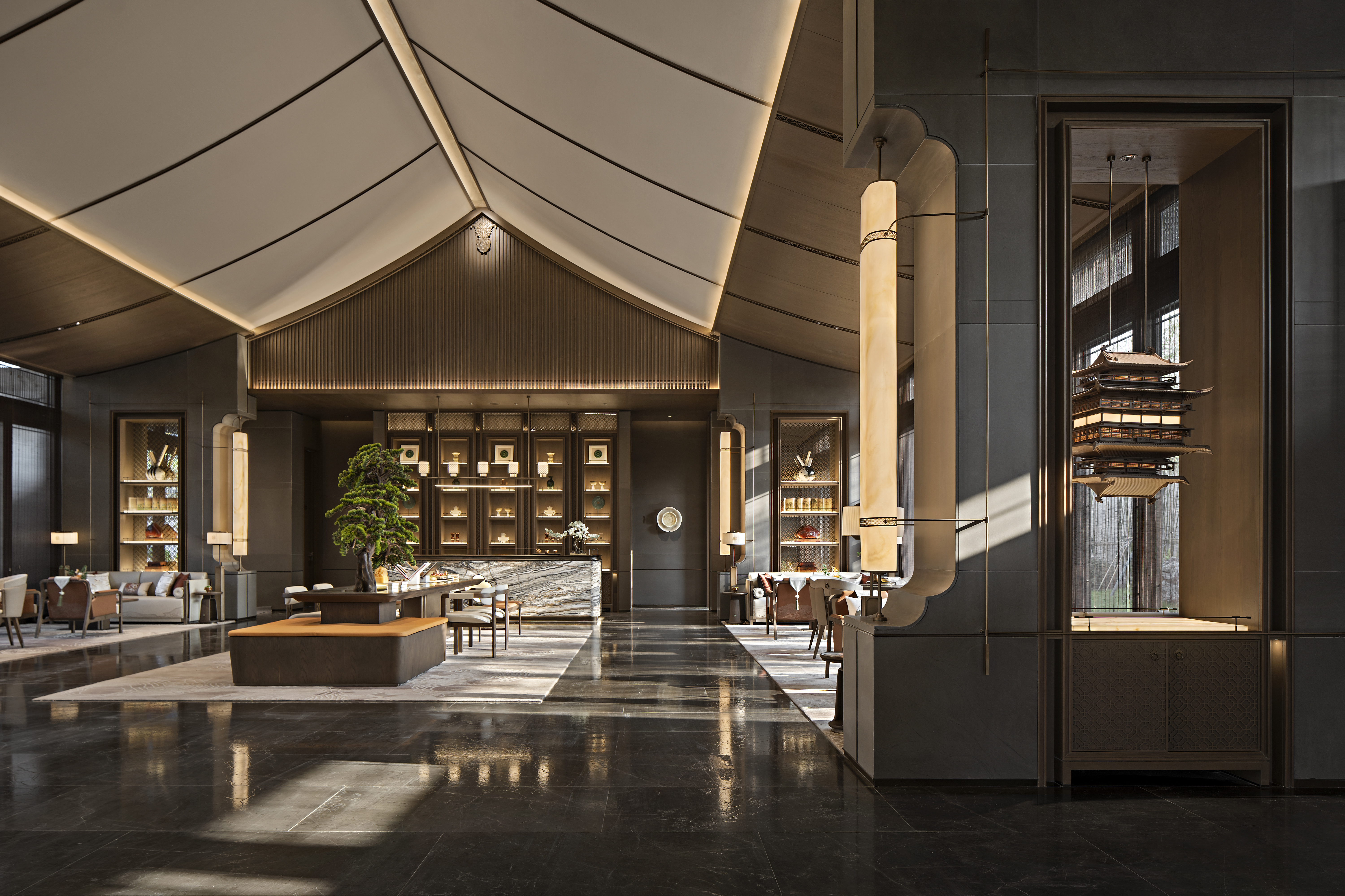 深圳盘石设计 | 700㎡中式售楼处，墨香雅韵，风雅成赋-22