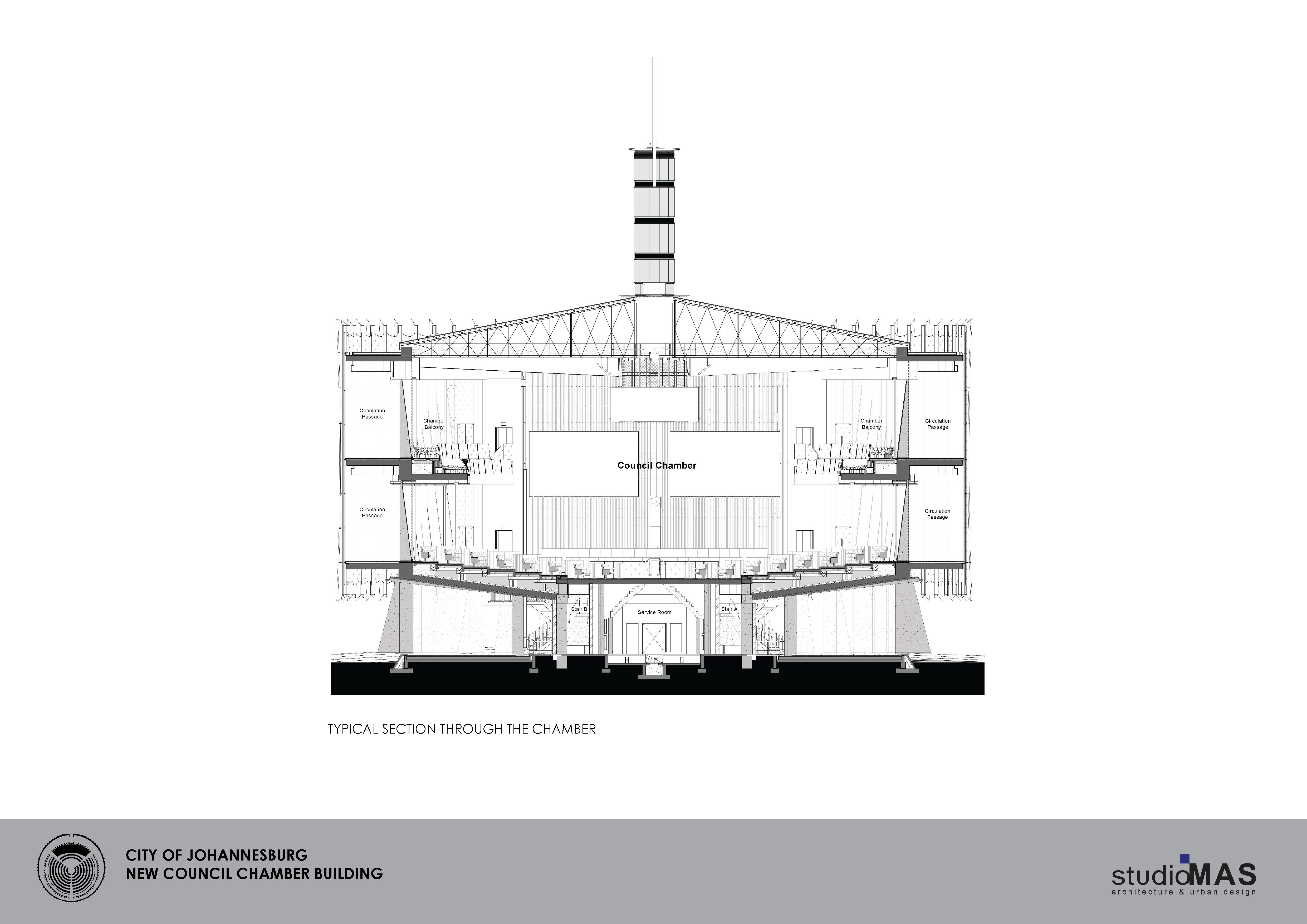 约翰内斯堡市议会会议厅丨南非约翰内斯堡丨Studio MAS Design-14