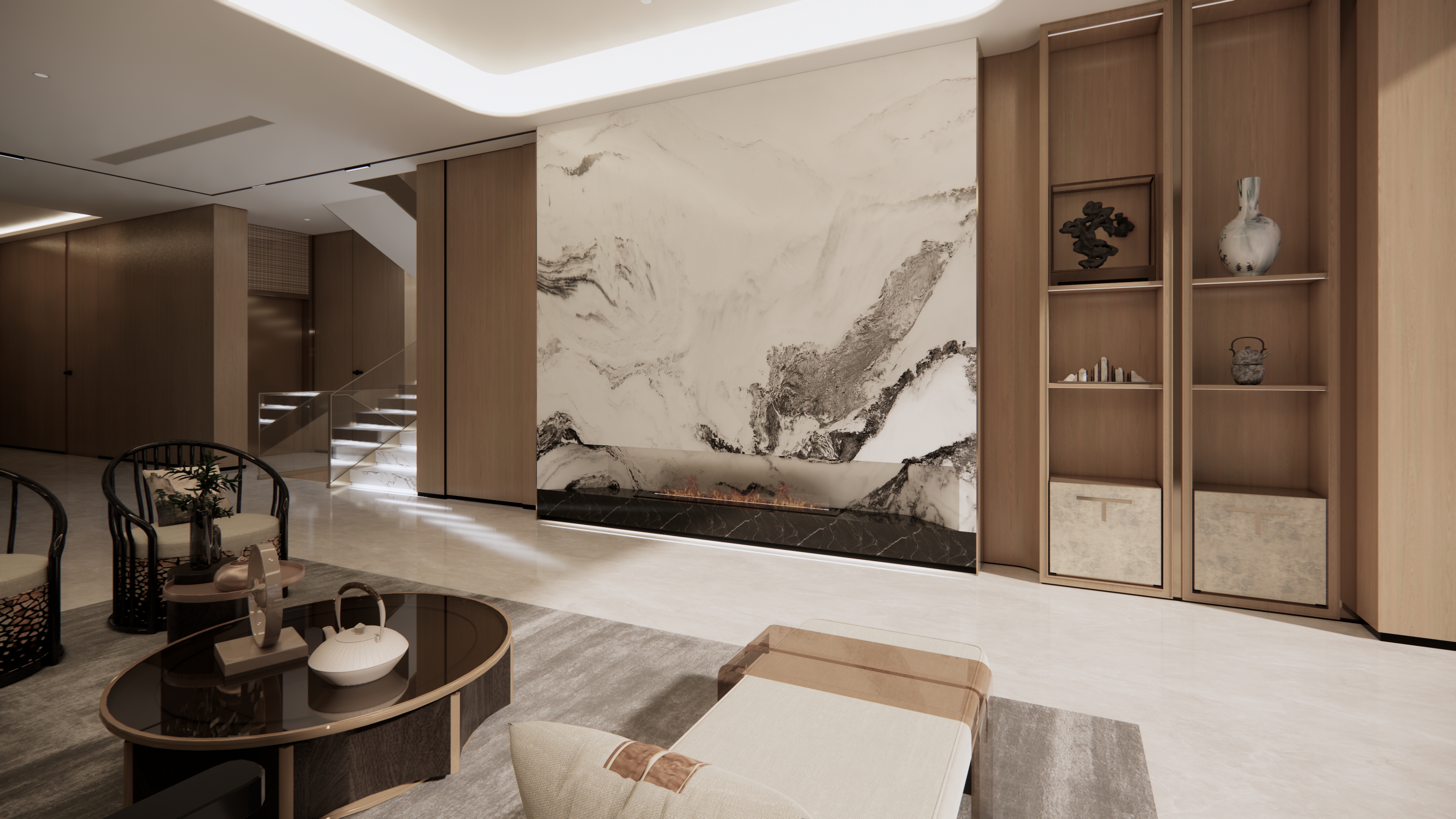 石湖湾现代中式别墅-1