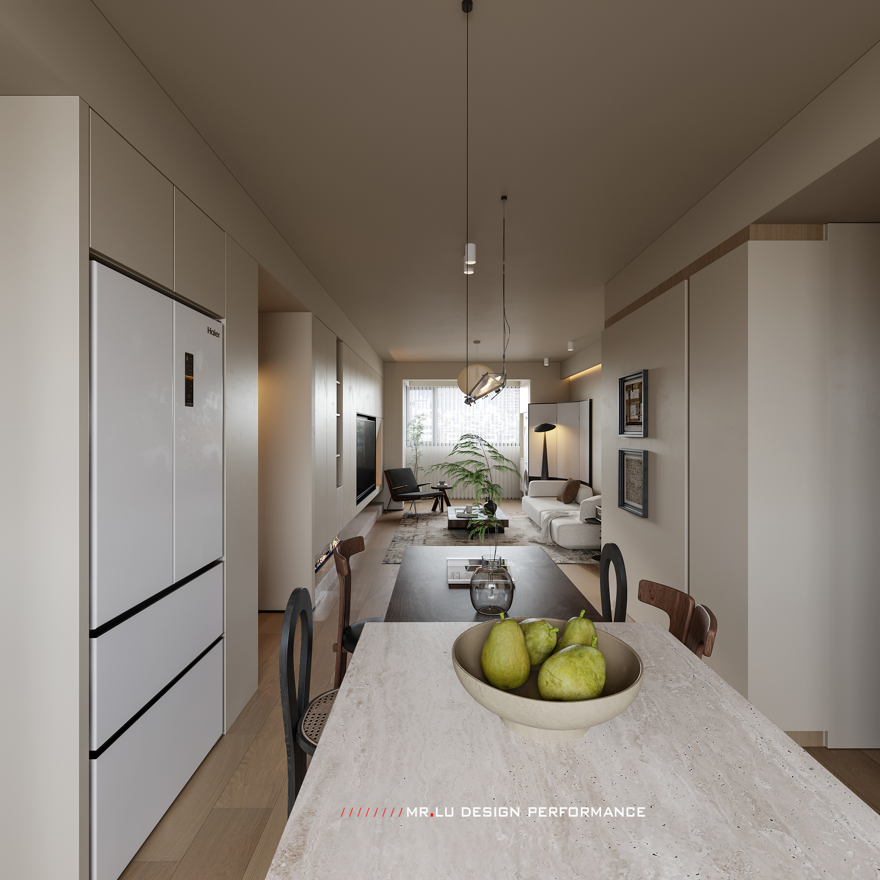 现代中古混搭风格效果图表现-9