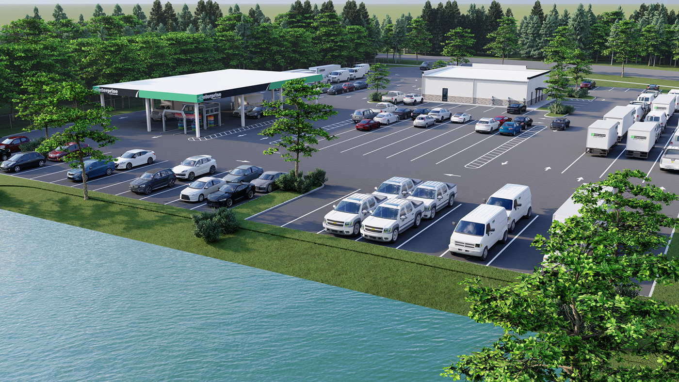 Enterprise Car Rental Facility & Carwash | 现代简约风，功能与美学的完美融合-6