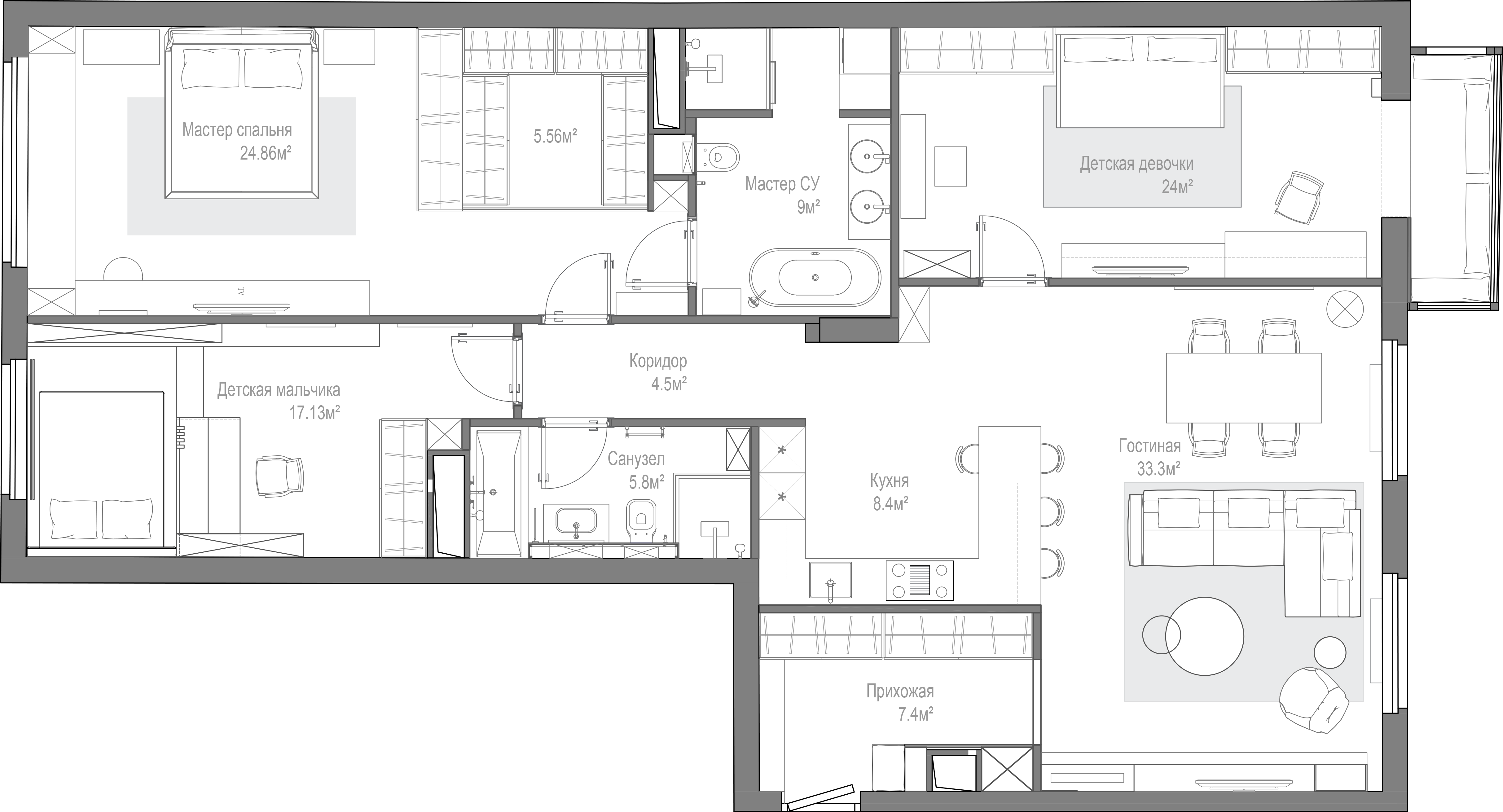 ЖК Сердце Столицы - 140м2-41