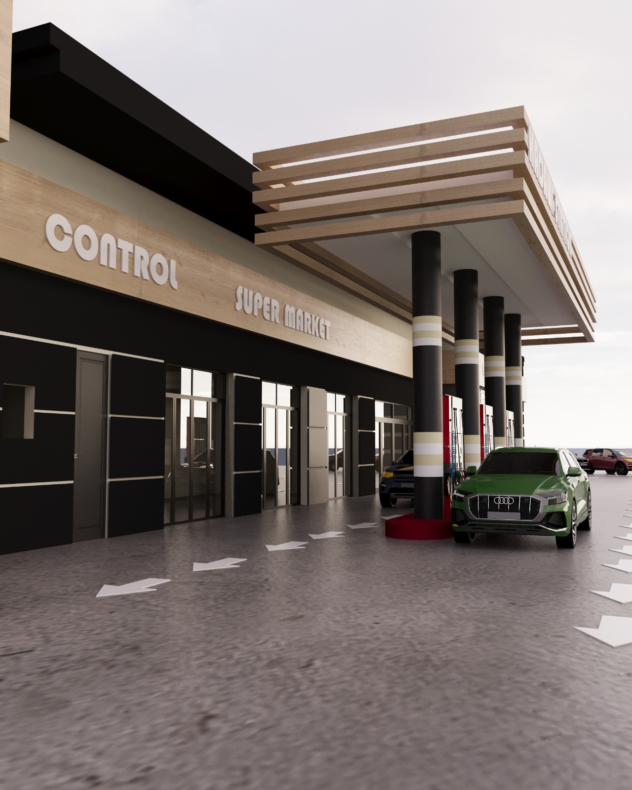 沙特阿拉伯加油站设计-3