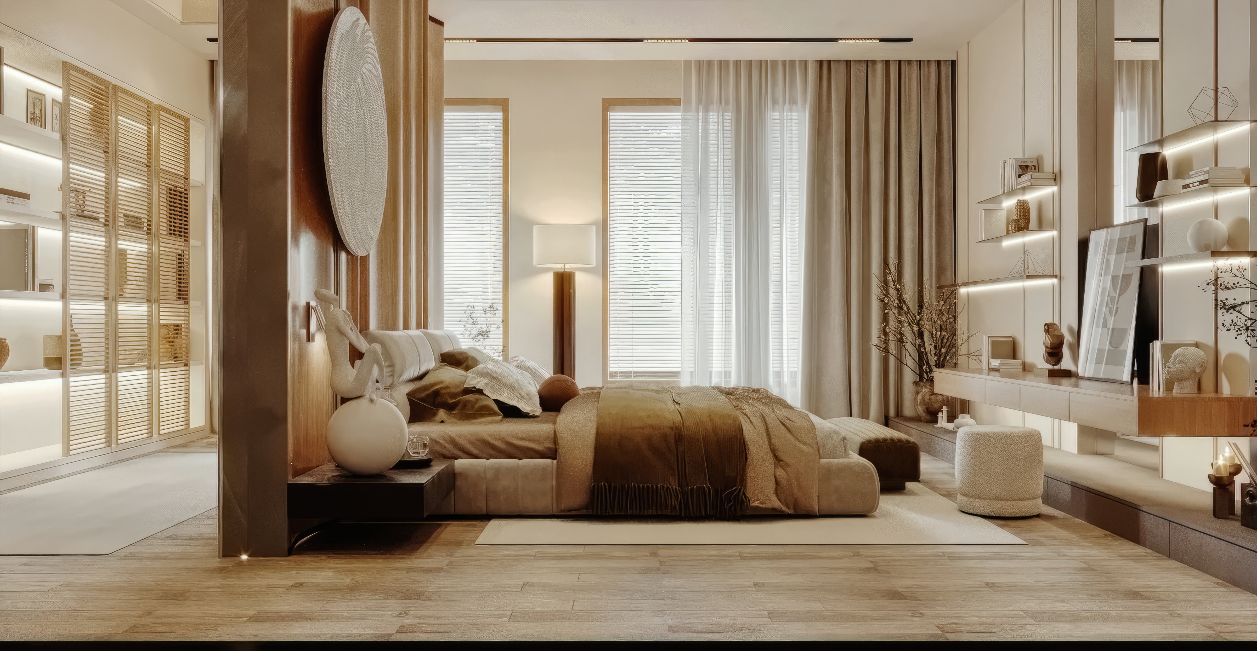 MASTER BEDROOM  03 公寓设计丨沙特阿拉伯丨Rana El Shanwany-16