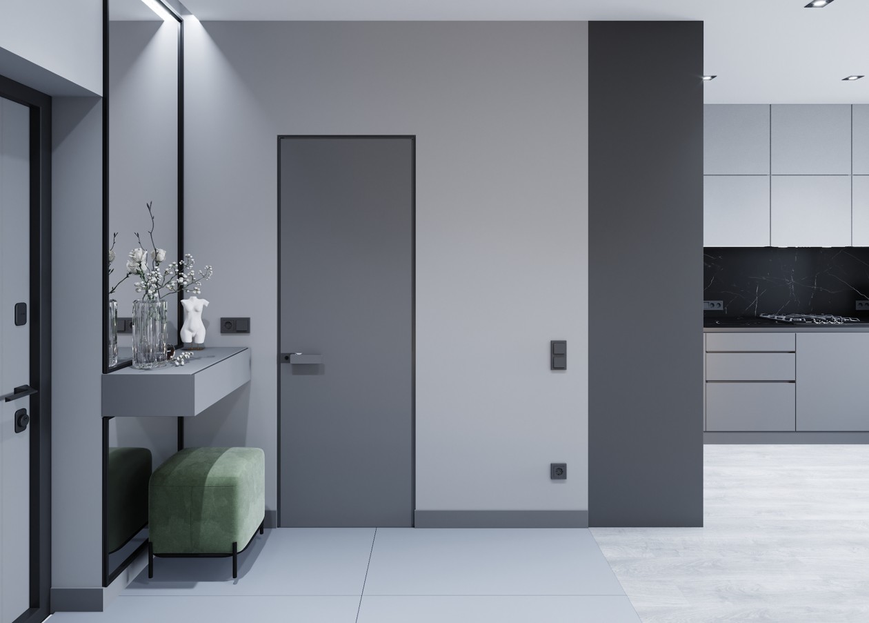 93㎡灰色系空间设计 演绎现代人的精致生活-0