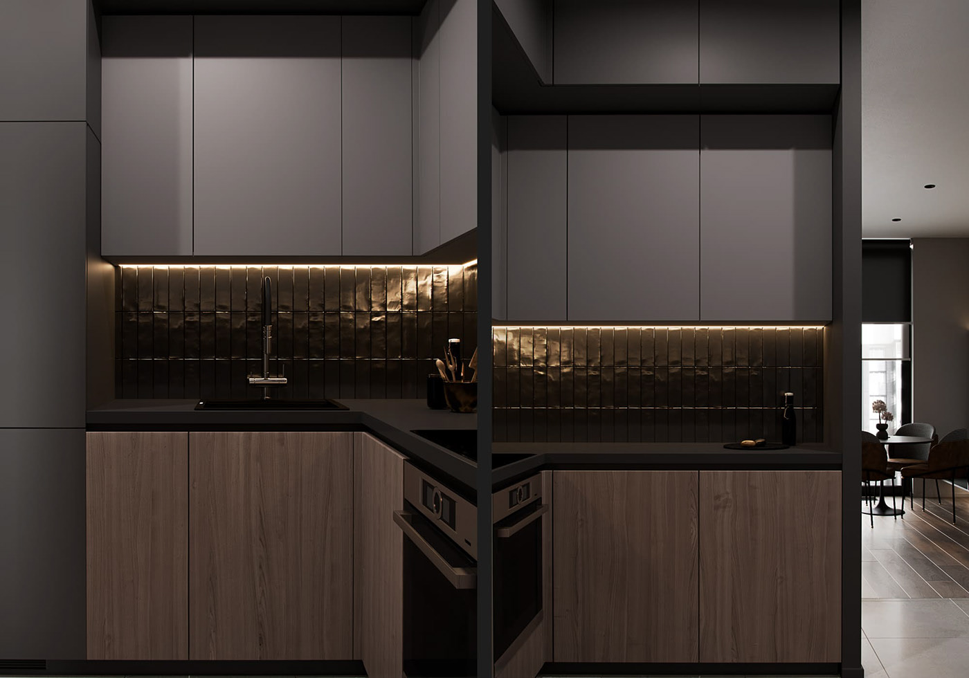 俄罗斯--黑色系公寓简约有质感-5