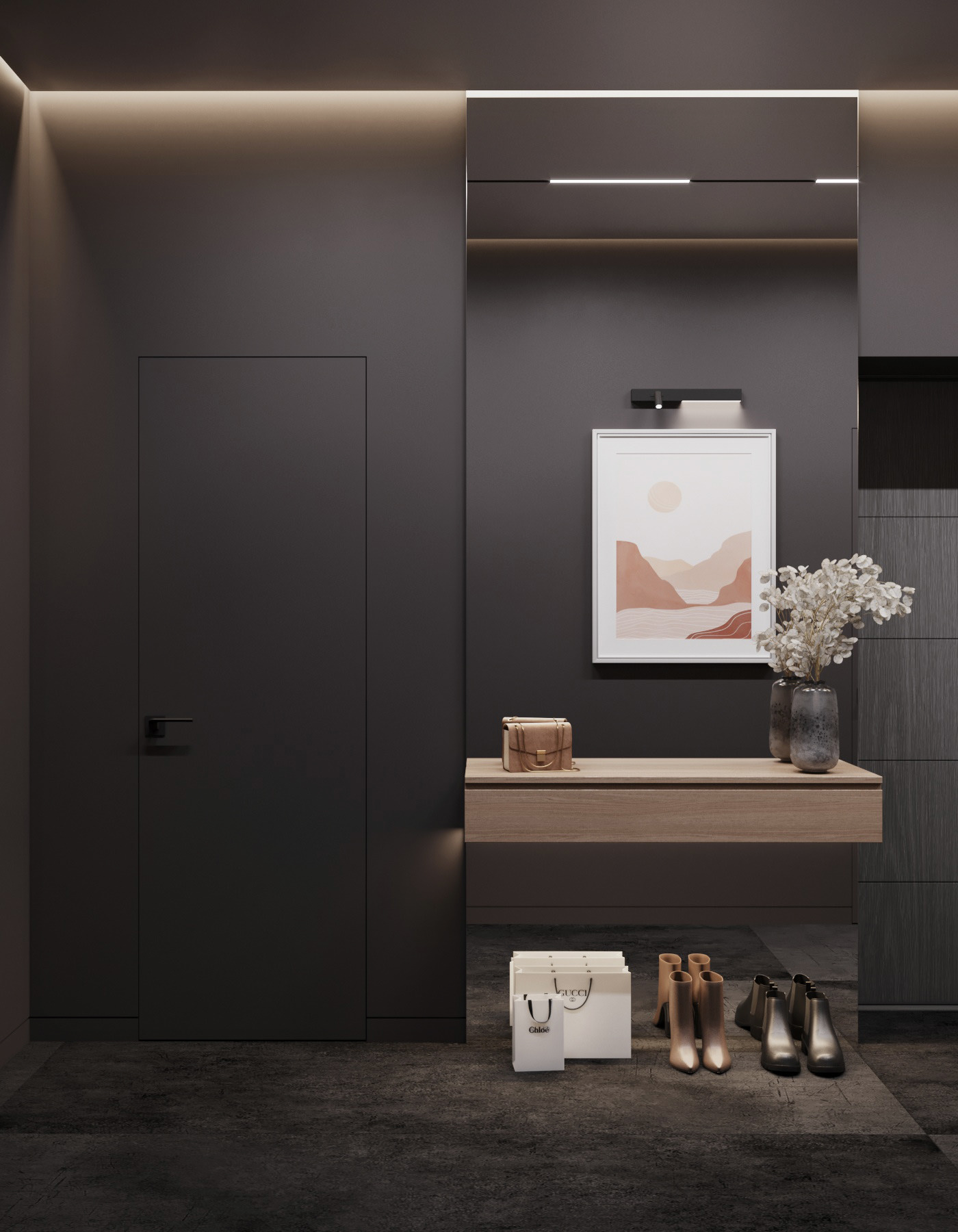 原木与灰色 打造舒适温暖的居住空间-2