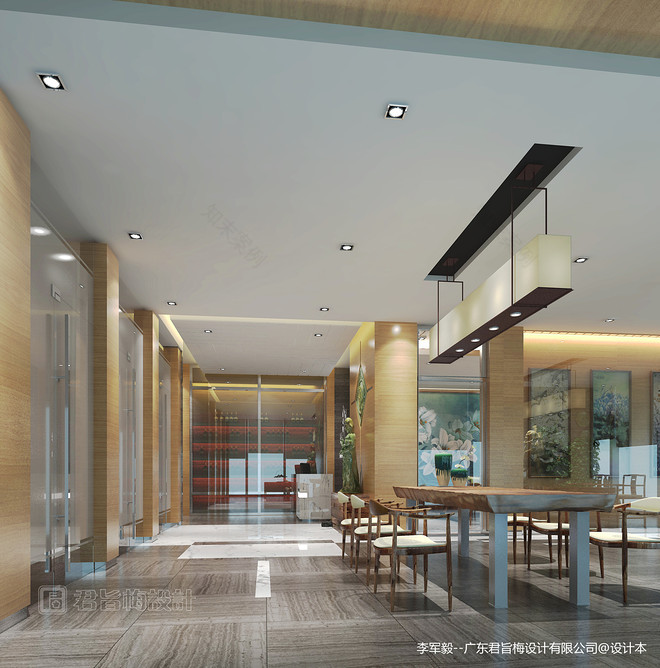 休闲空间220平米装修案例·效果图 创客空间简约素雅新中式-15