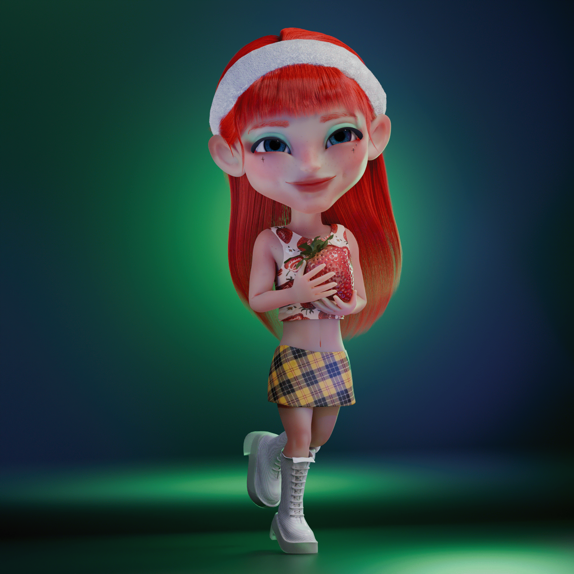 3D Character - Strawberry-3