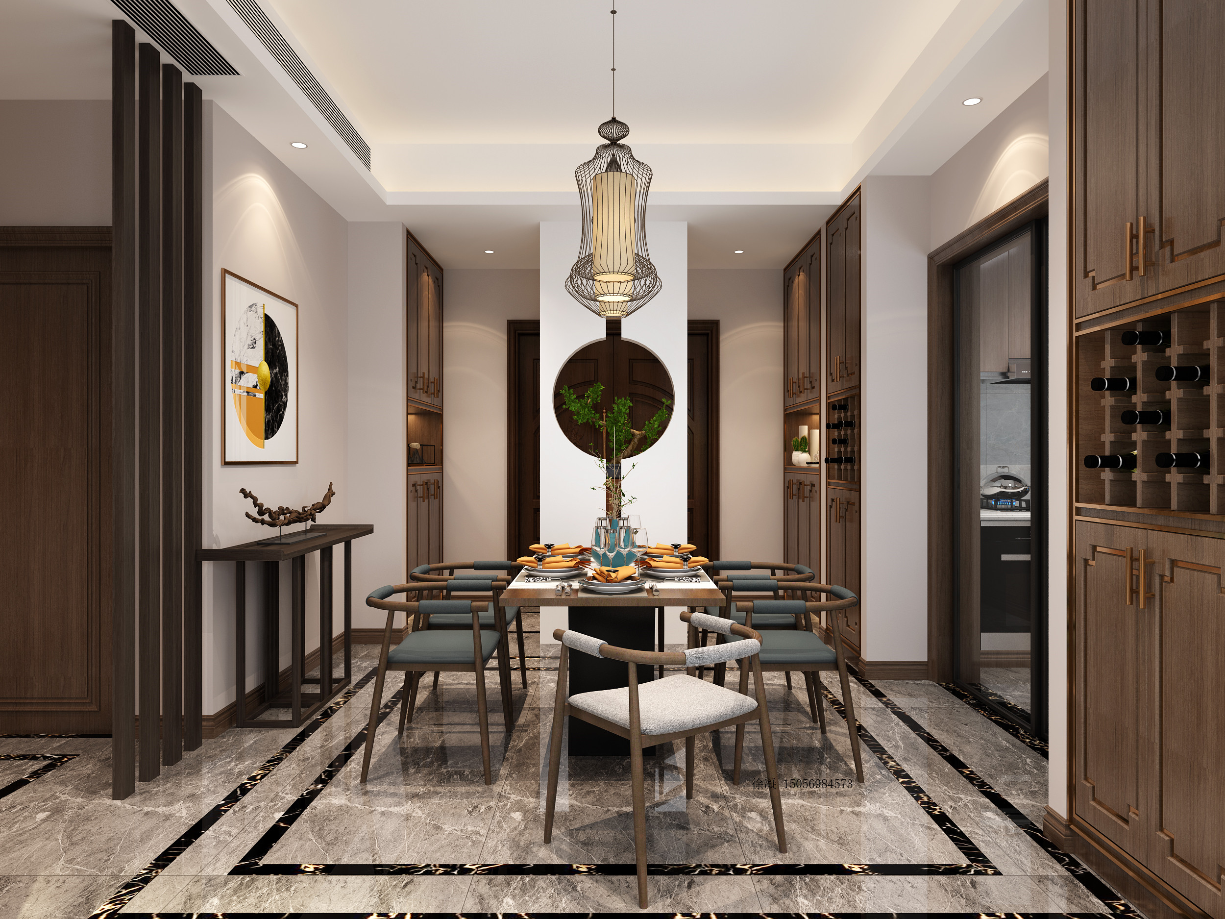 新中式简约别墅设计-4