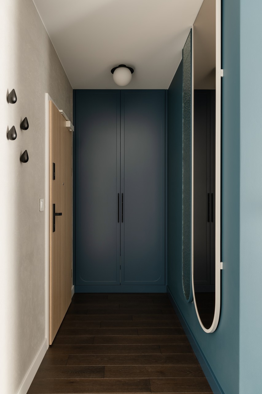 50平米带石榴红调的公寓设计丨Grupa NONO-16