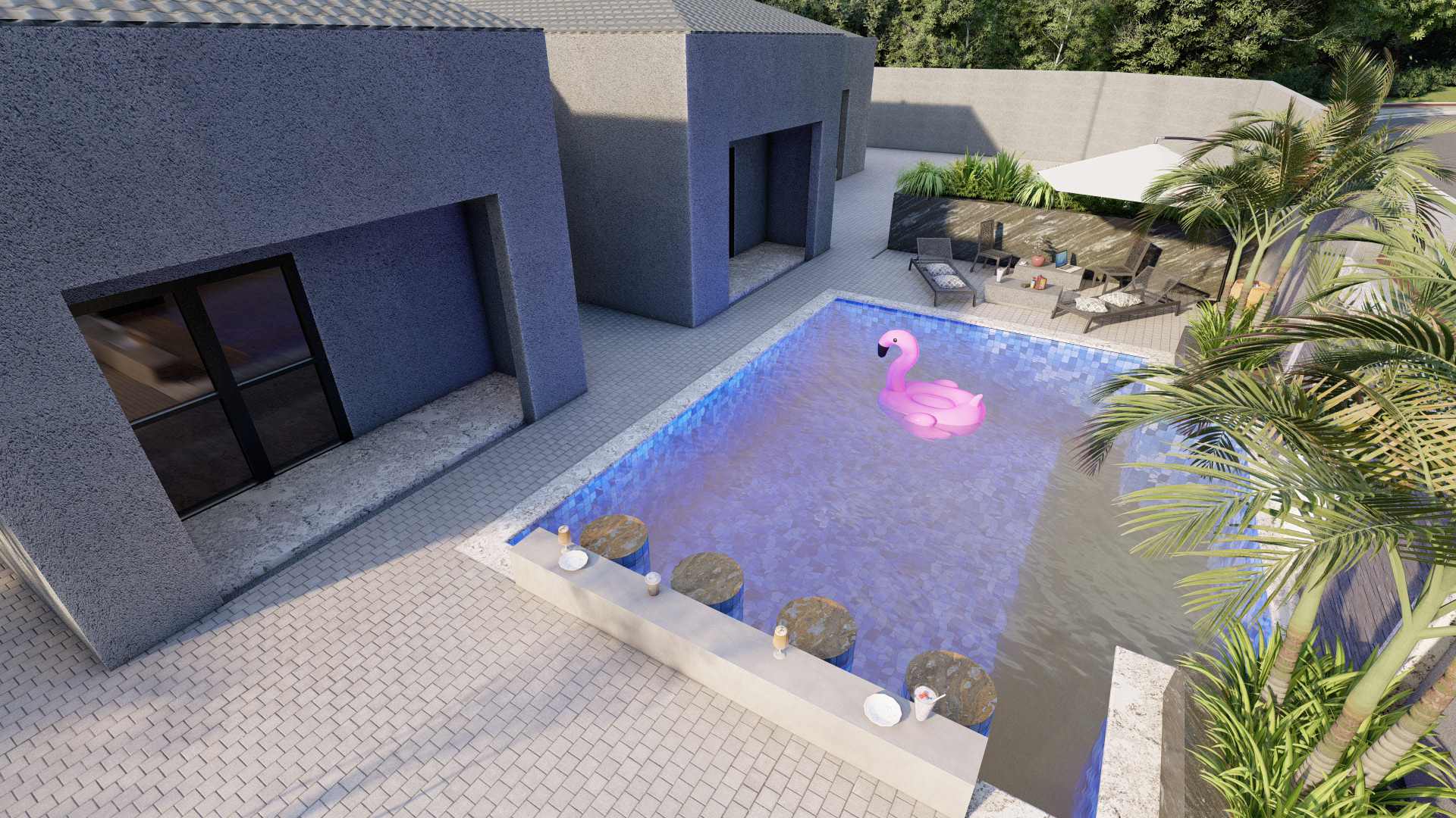 南非约翰内斯堡现代热带景观设计项目丨文中未提及-24