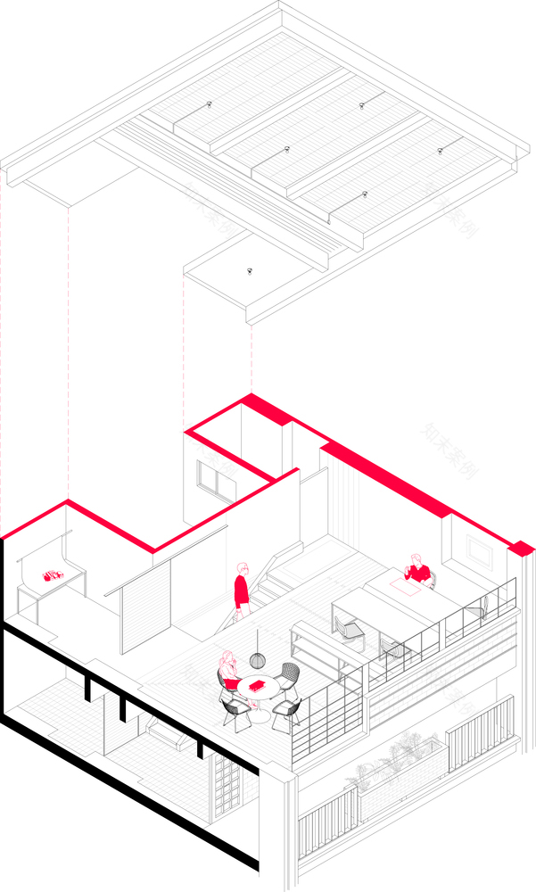 墨西哥城市中心翻新之作,木痕肌理打造独特空间-27