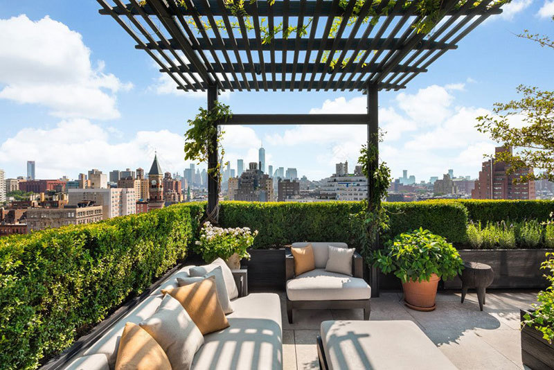 纽约顶层公寓,全景露台惊艳四座-14