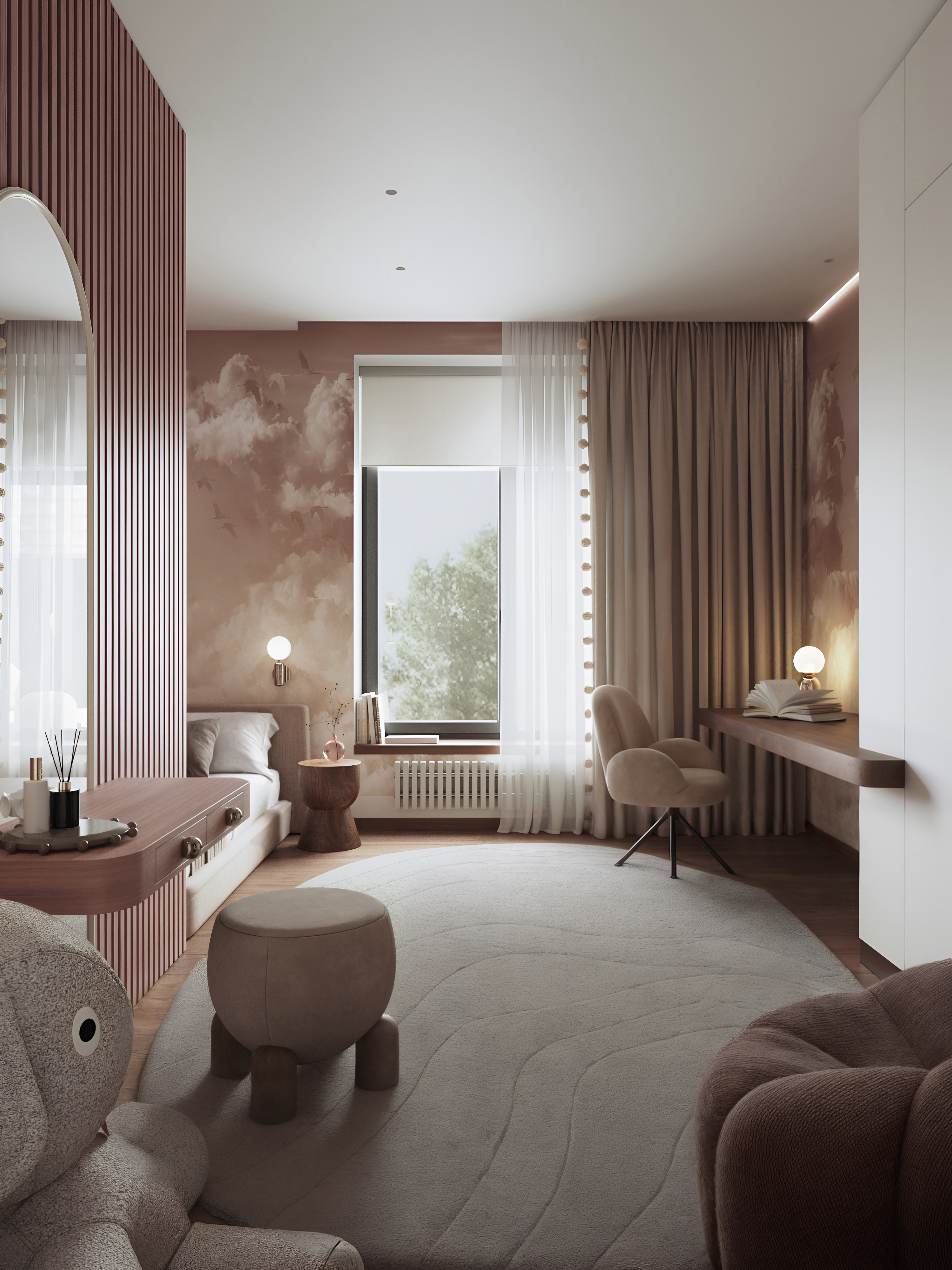 DESIGN PROJECT FOR A GIRL'S ROOM | Детская для девочки-9