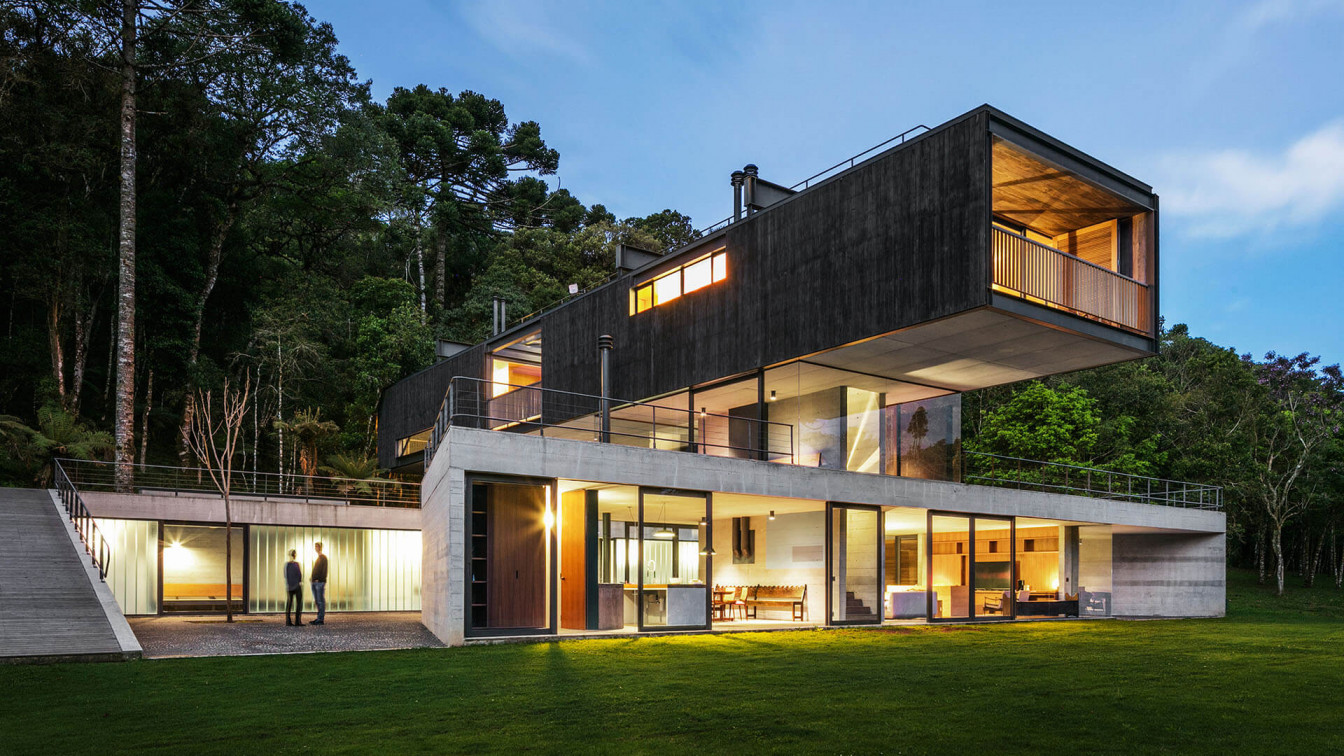 圣保罗Serra da Mantiqueira 山坡住宅                     -0