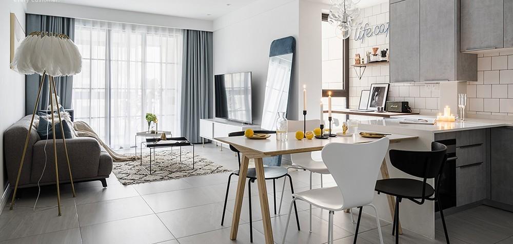 武汉鸿鹄装饰设计丨平层丨520先生为爱妻打造ins北欧小窝-8