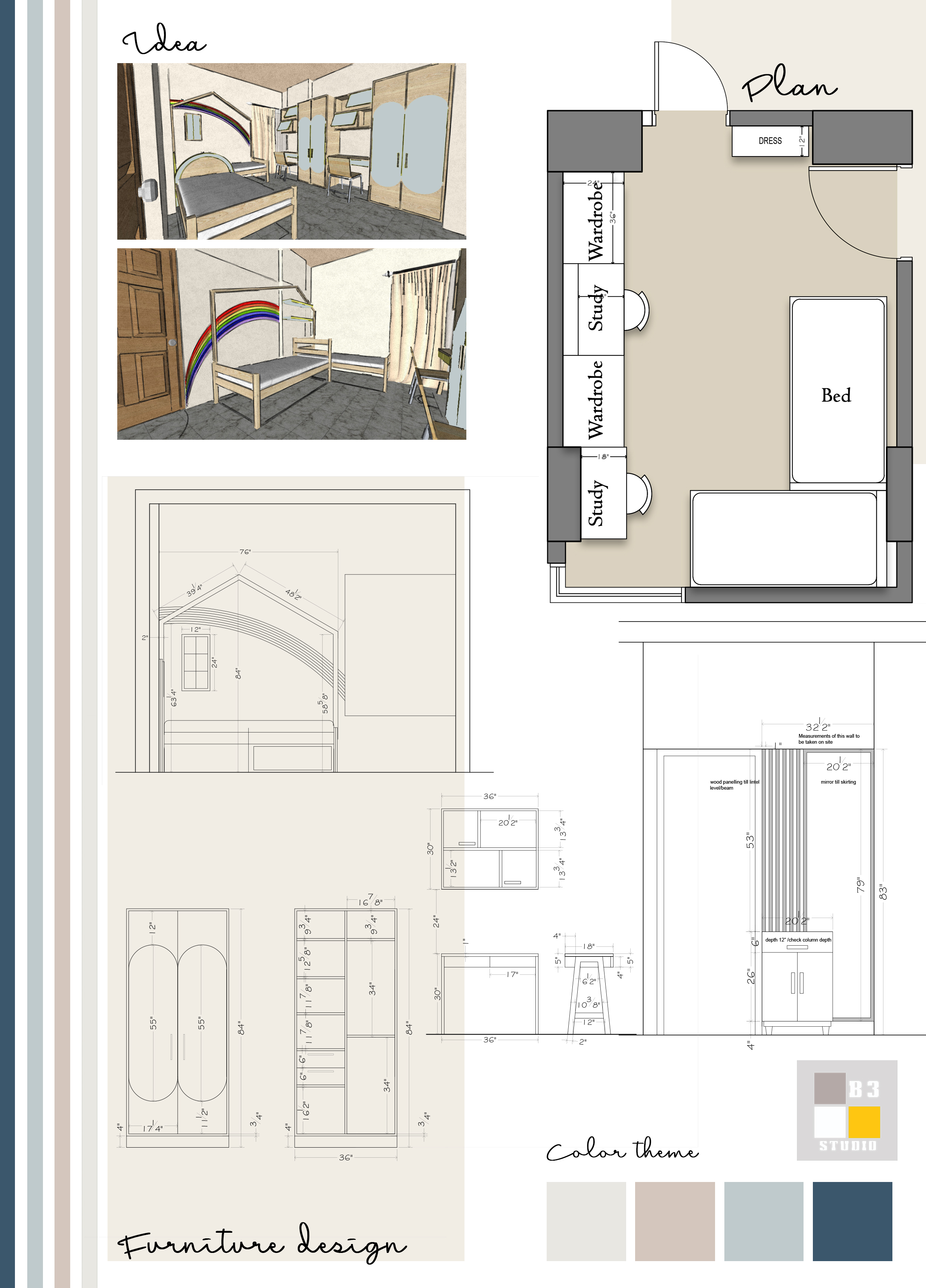 IA 卧室室内与家具设计丨巴基斯坦卡拉奇丨B3 设计工作室-7