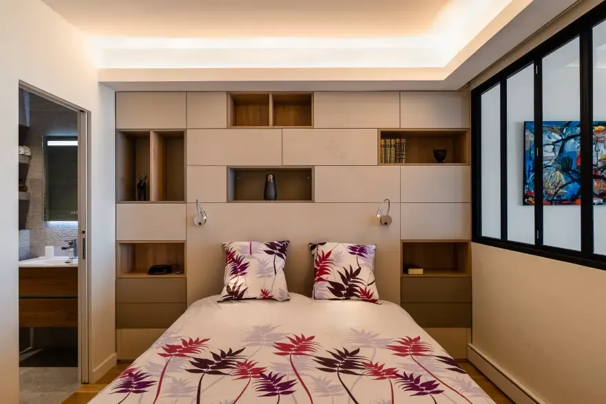 巴黎 80m²公寓,单面采光的两室设计-11