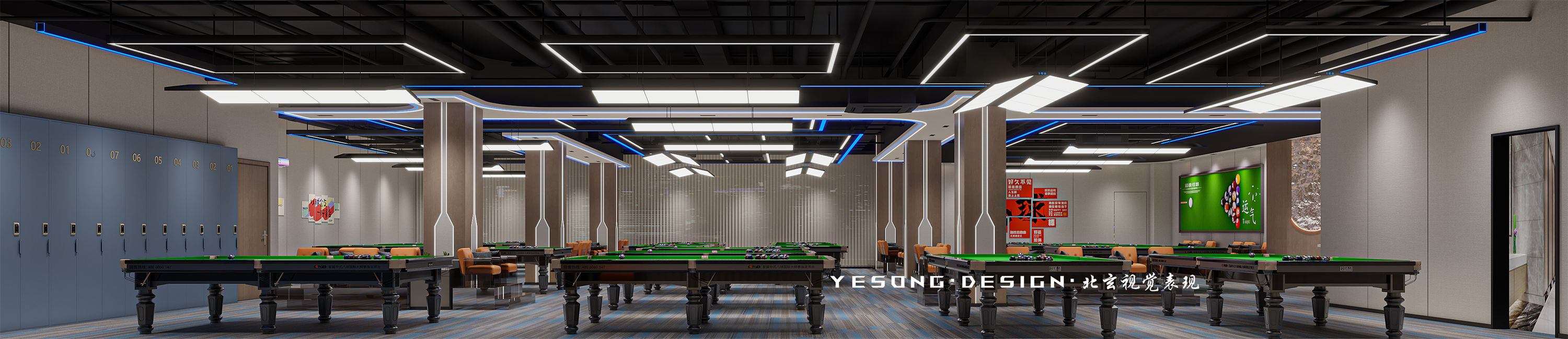 台球俱乐部，时尚空间的艺术氛围-12