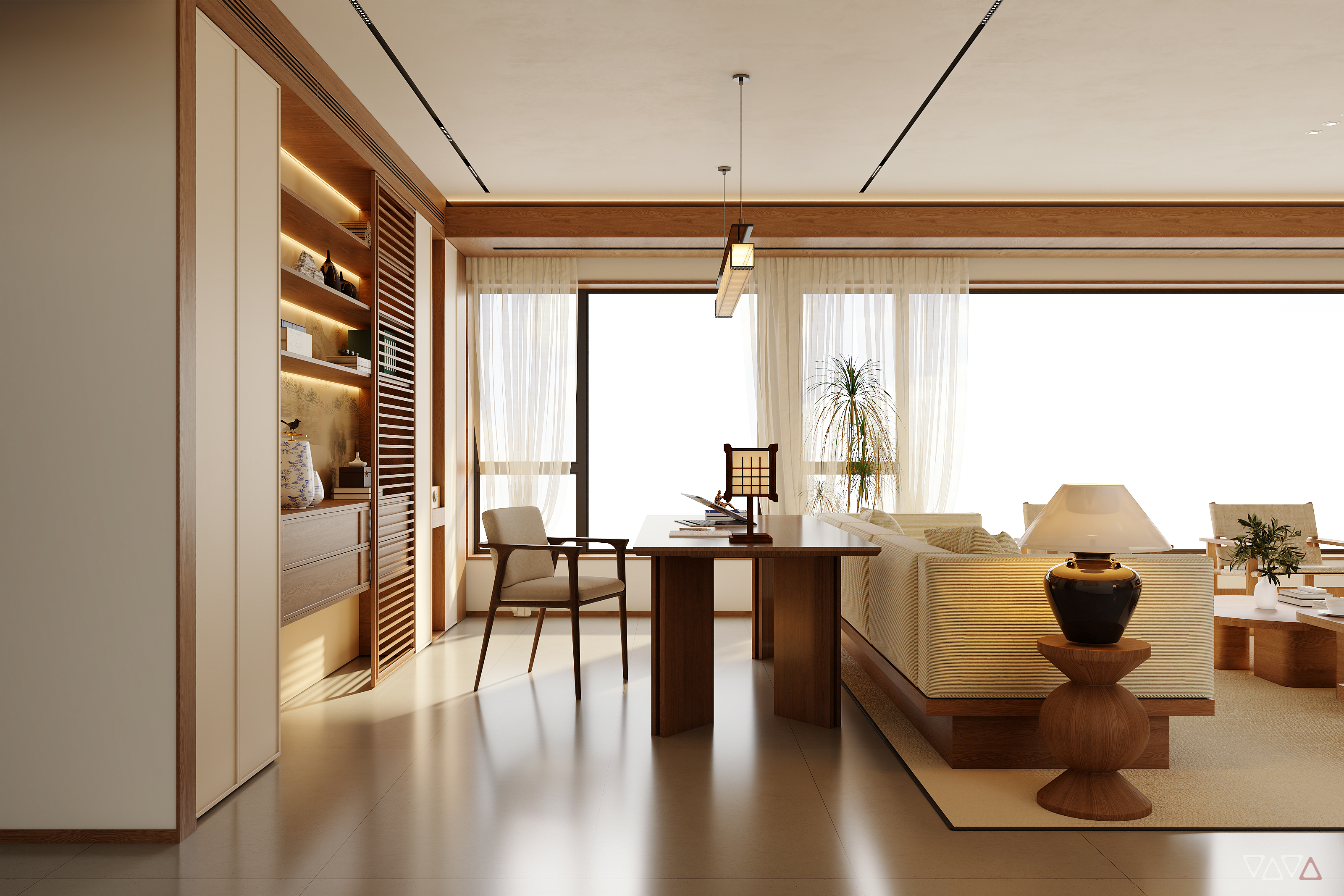 宋式客餐厅效果图-5