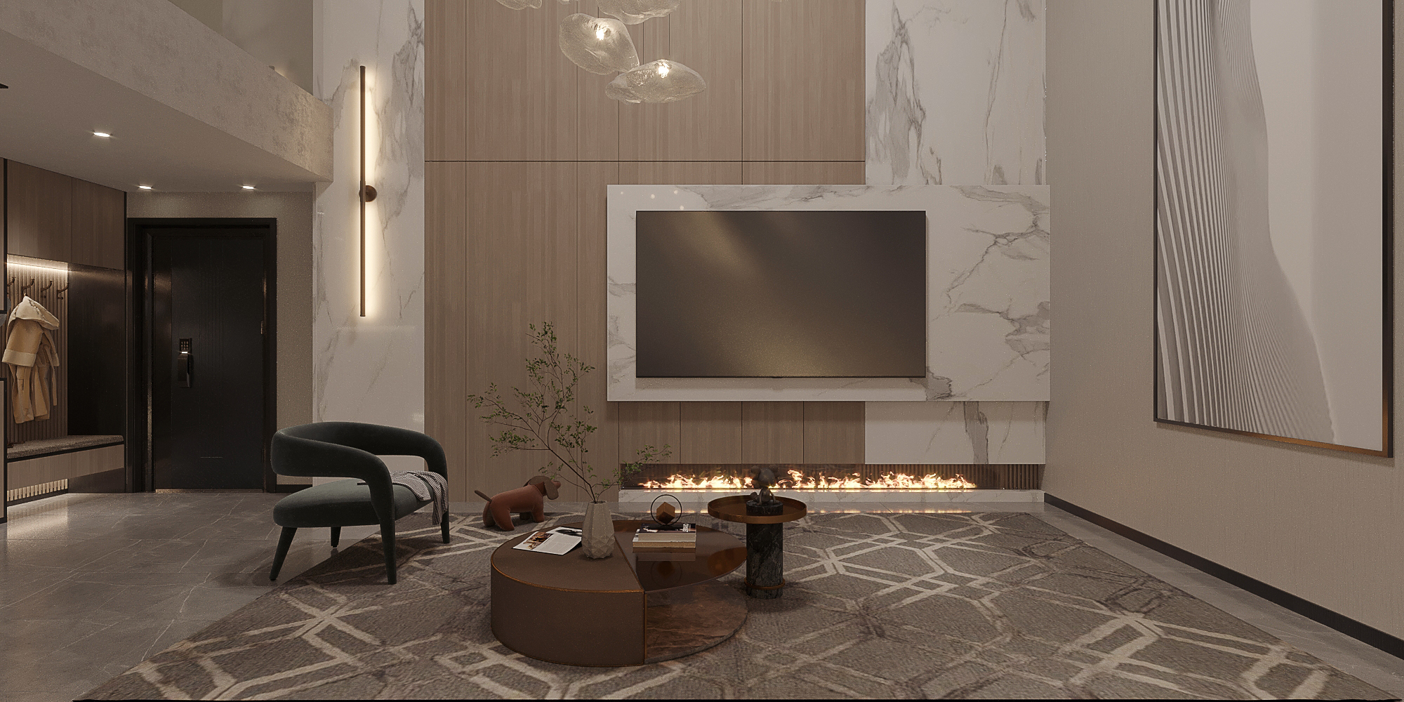 现代中式 206㎡ 极简中带有禅意 |Z Studio Design-0