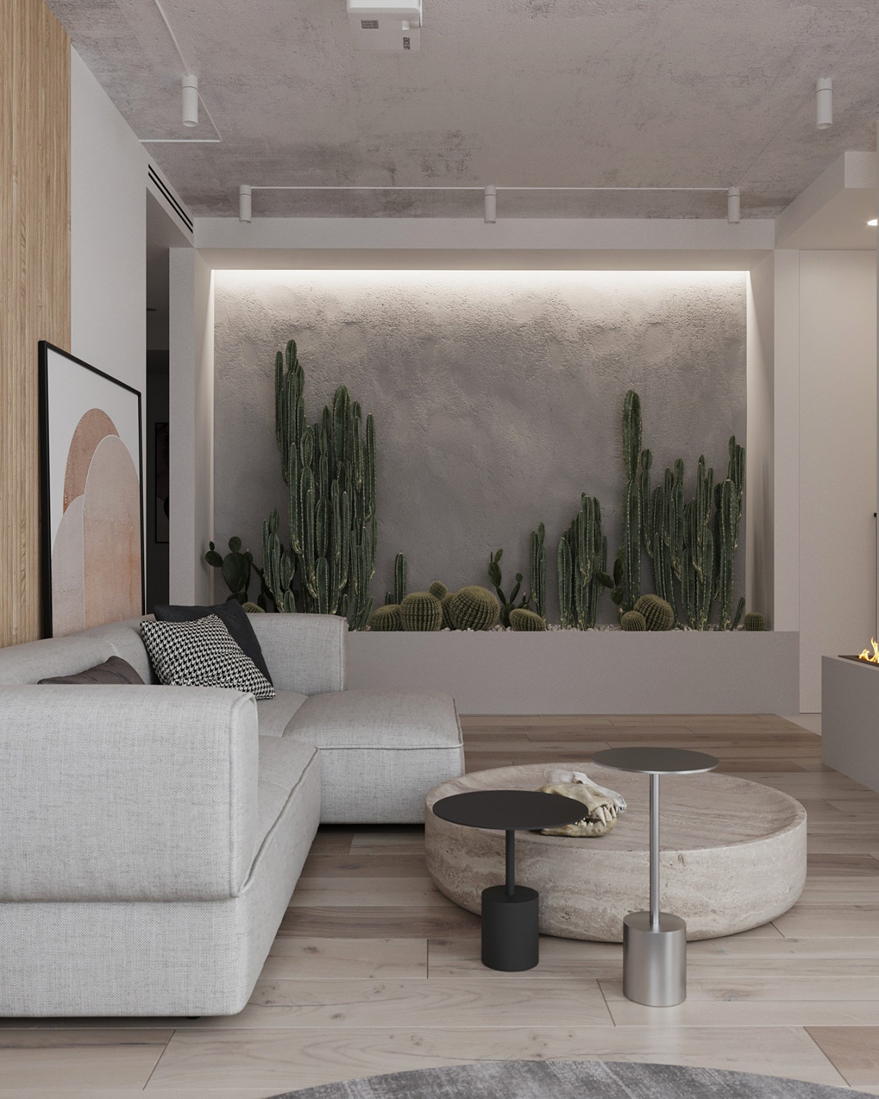 白色系的公寓，自然的点缀 舒服自然-3