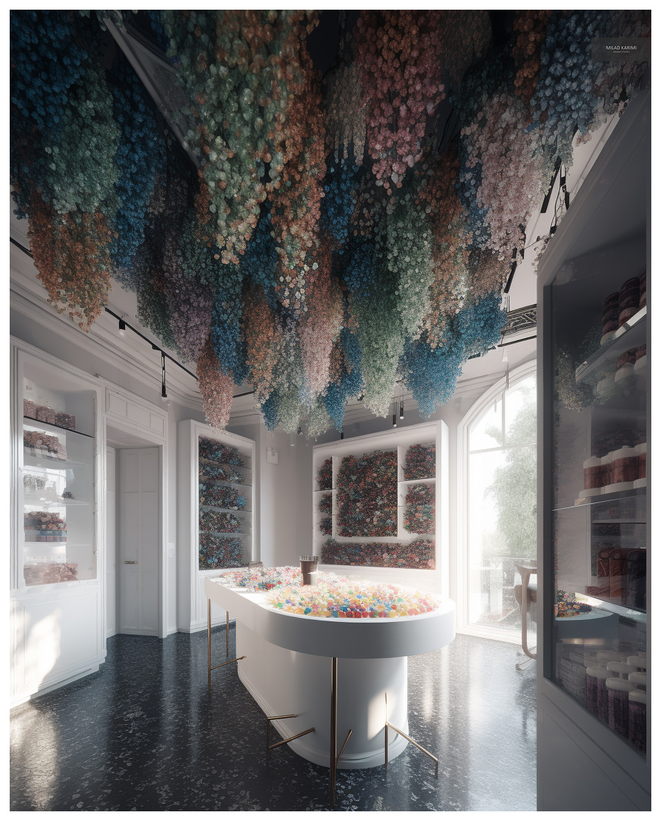 Candy shop interior design sketches-3