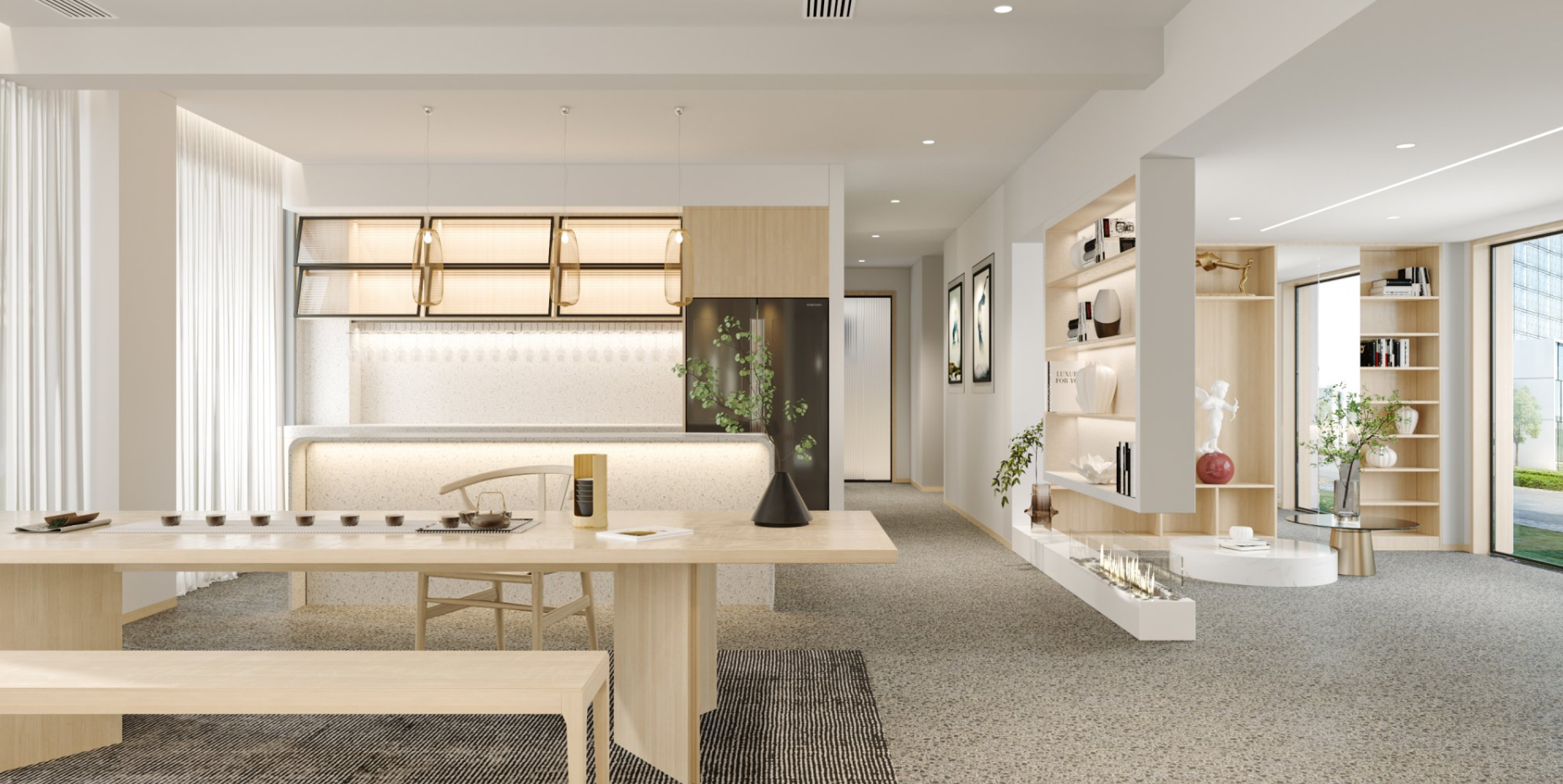 一间心灵回溯的能量场，瑜伽室-1