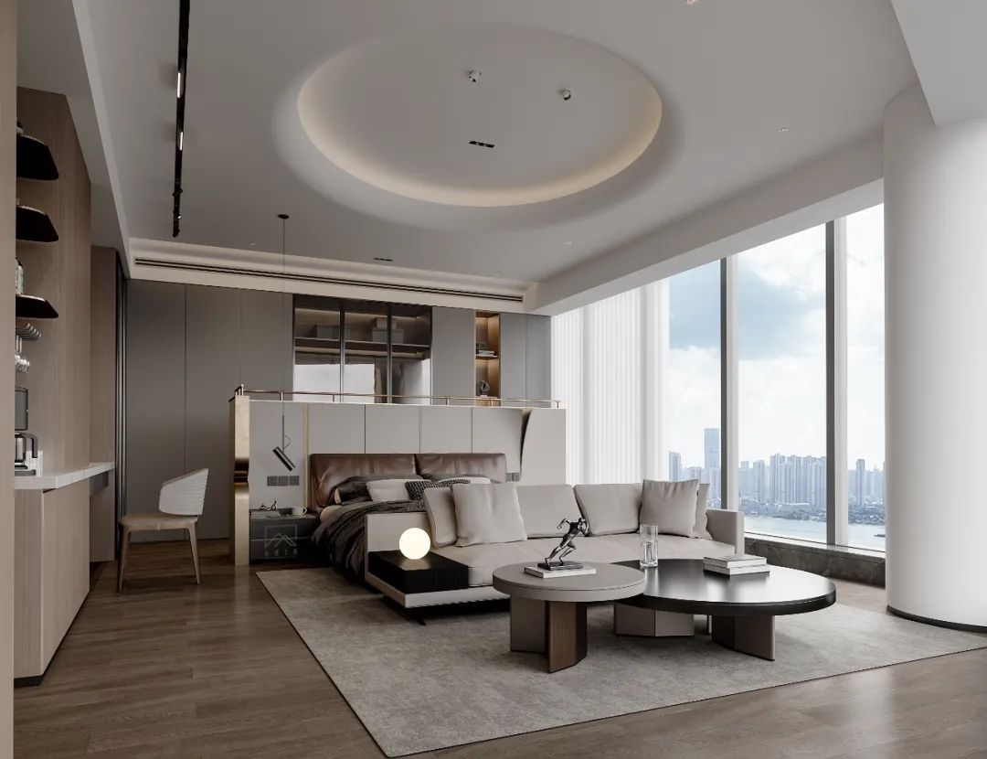 长沙汤臣一品轻奢大平层设计丨中国长沙丨美颂上镜室内建筑设计-28