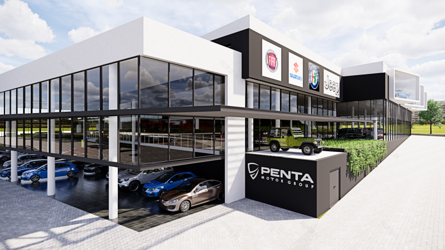 南非汽车展厅设计,旋转展台展示经典车收藏-14