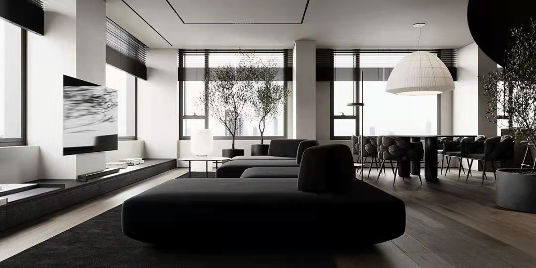 木调与绅士黑搭配室内设计-8