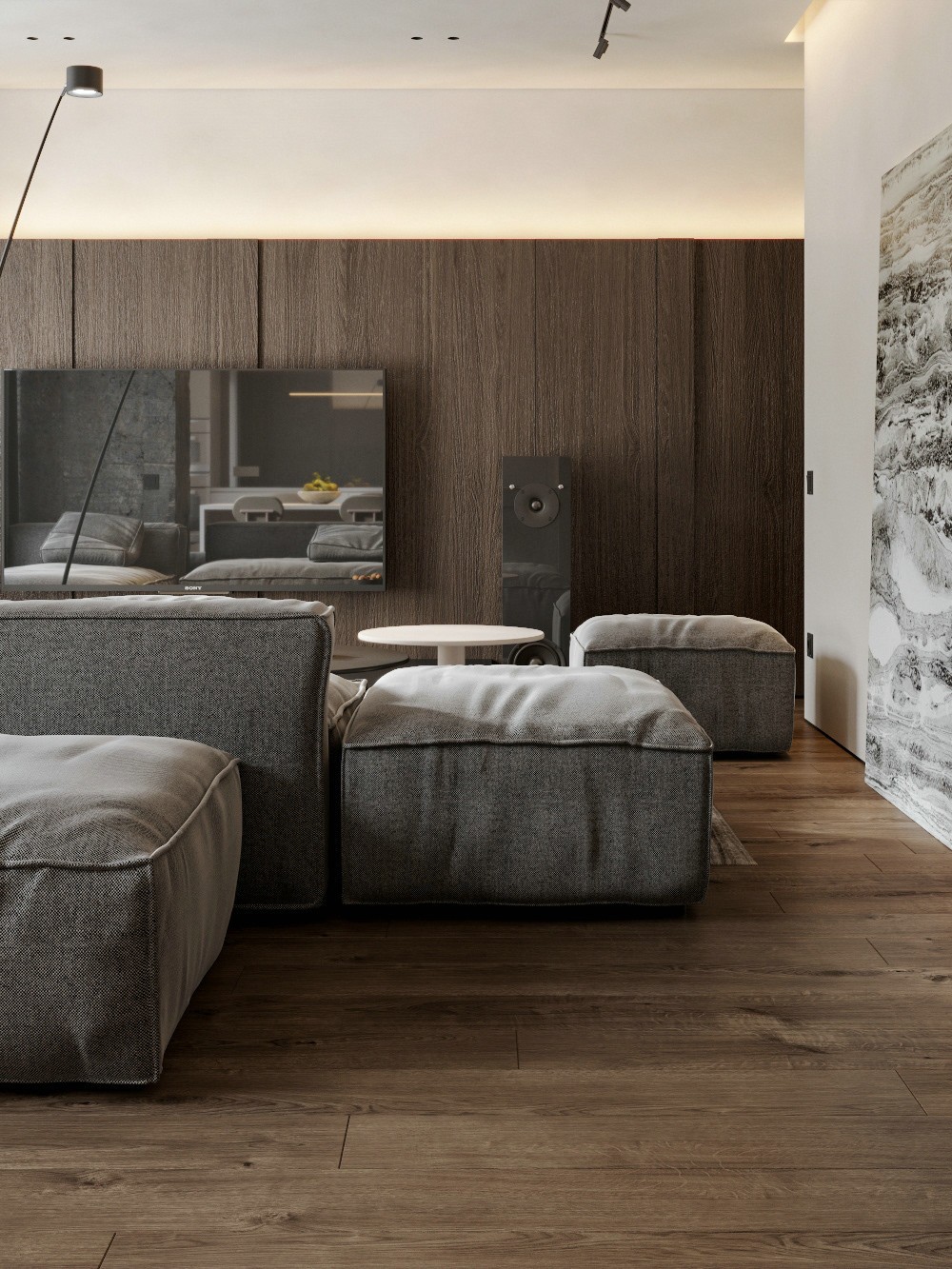 胡桃木与高级灰简约小家设计-5