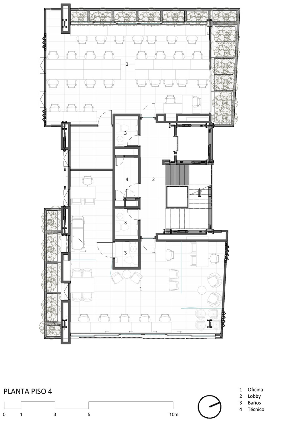 哥伦比亚麦德林 GP 大楼，交叠体量打造内部花园-56