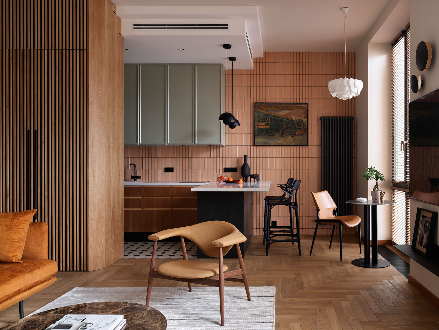 莫斯科家庭公寓设计（含独立卧室）丨俄罗斯莫斯科丨Анастасия Стенберг（阿纳斯塔西娅·斯滕贝格）-7