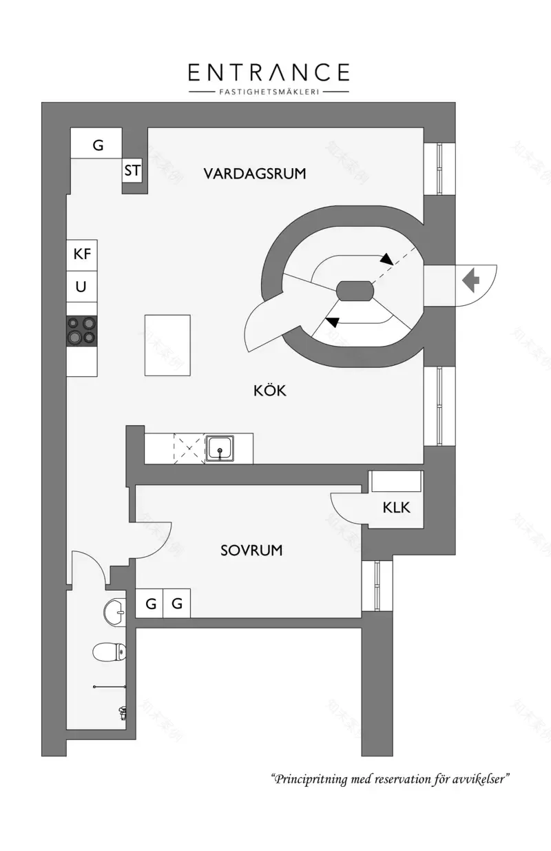 63m2 一室一厅，瑞典 1898 年古建筑的现代改造-16