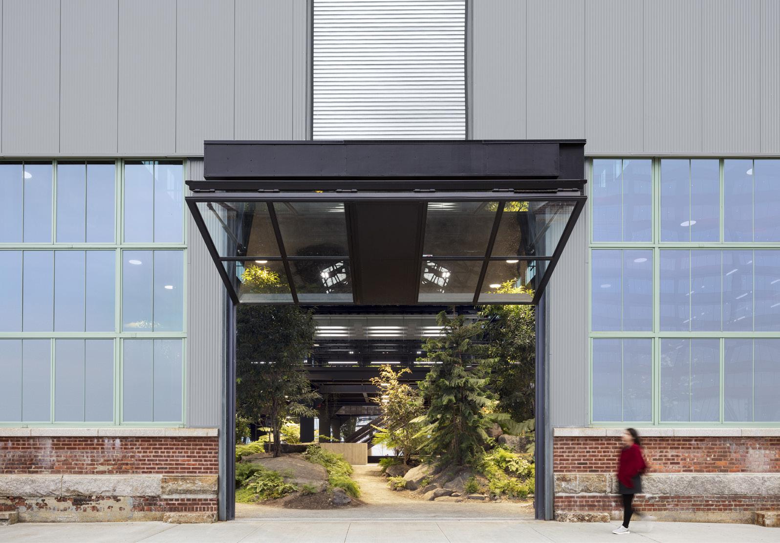 “最硬核”的办公空间改造，废弃海军造船厂中长出了一座封闭森林！-6