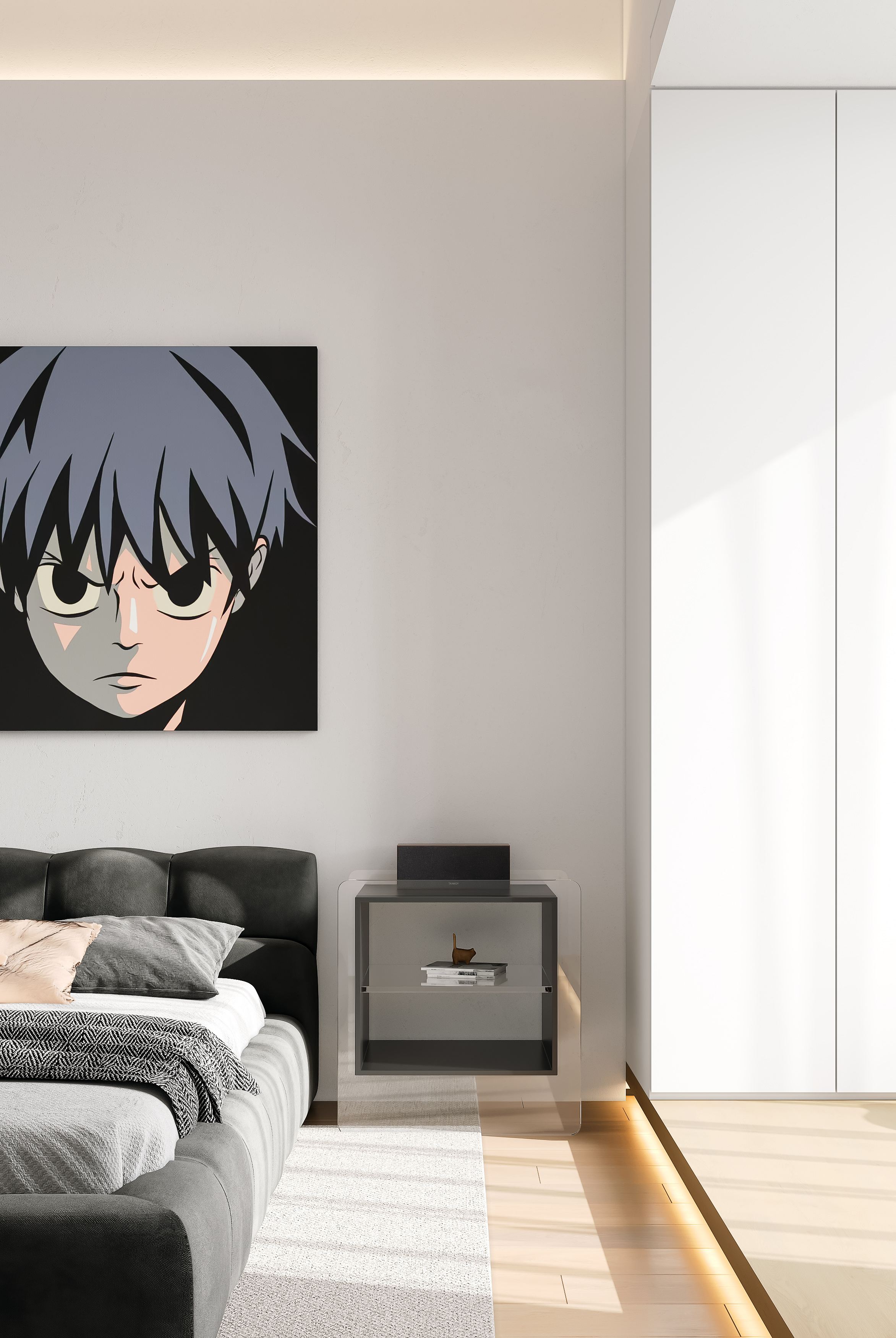 现代简约原木风大平层效果图丨中国益阳-19