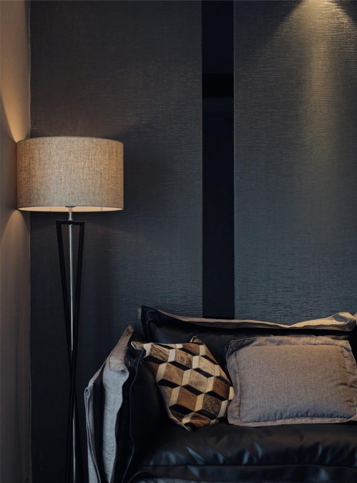 广州 180m²黑白灰原木色简约风格定制案例解读-13