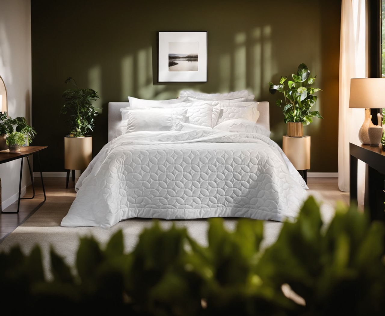 Altenburg 床品套装在不同卧室设计中的应用丨使用人工智能创建-4