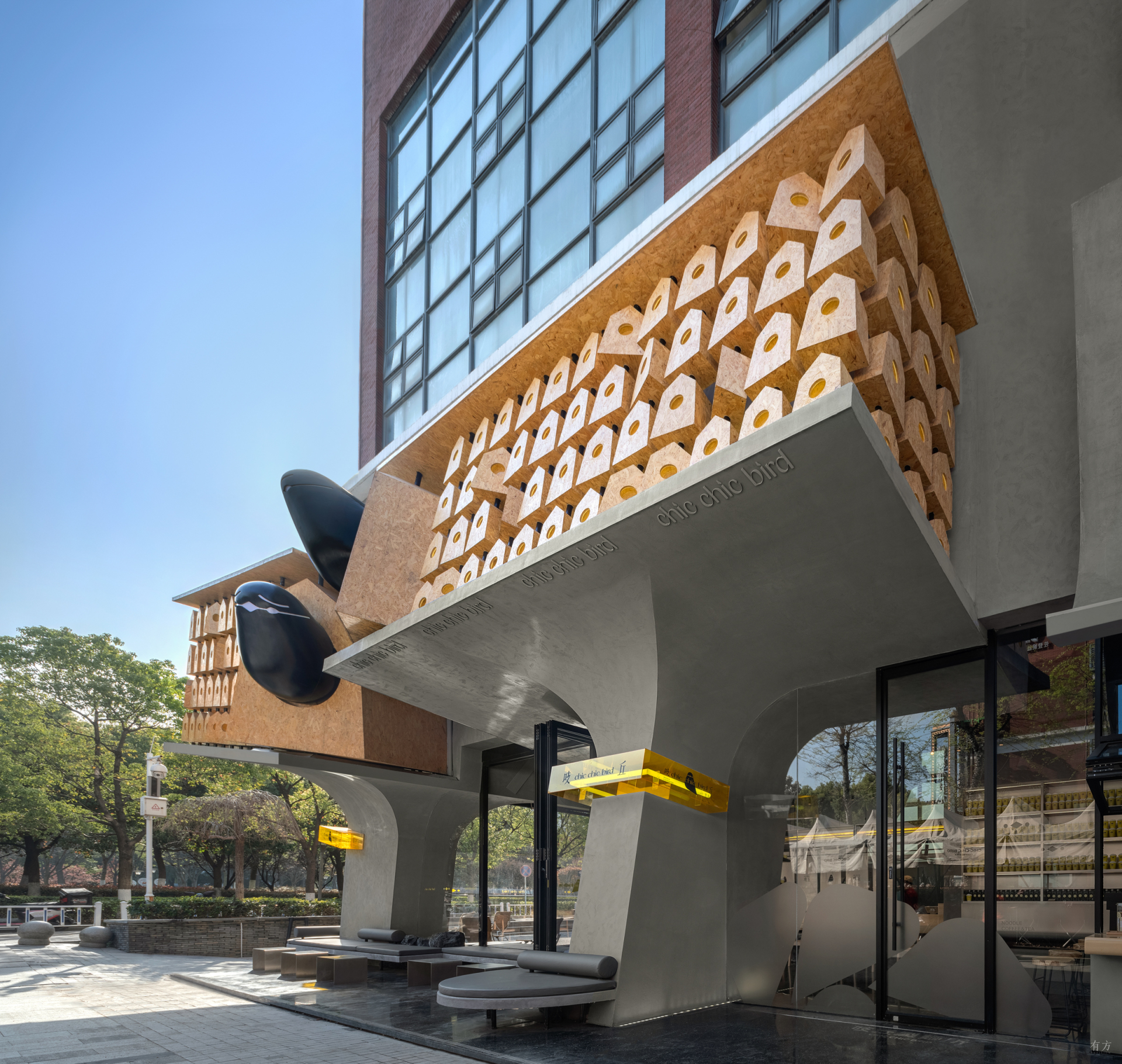 吱丘制面所+咖啡ChicChicBird丨中国武汉丨华中科技大学建规学院+青·微舍（武汉）工作室-11