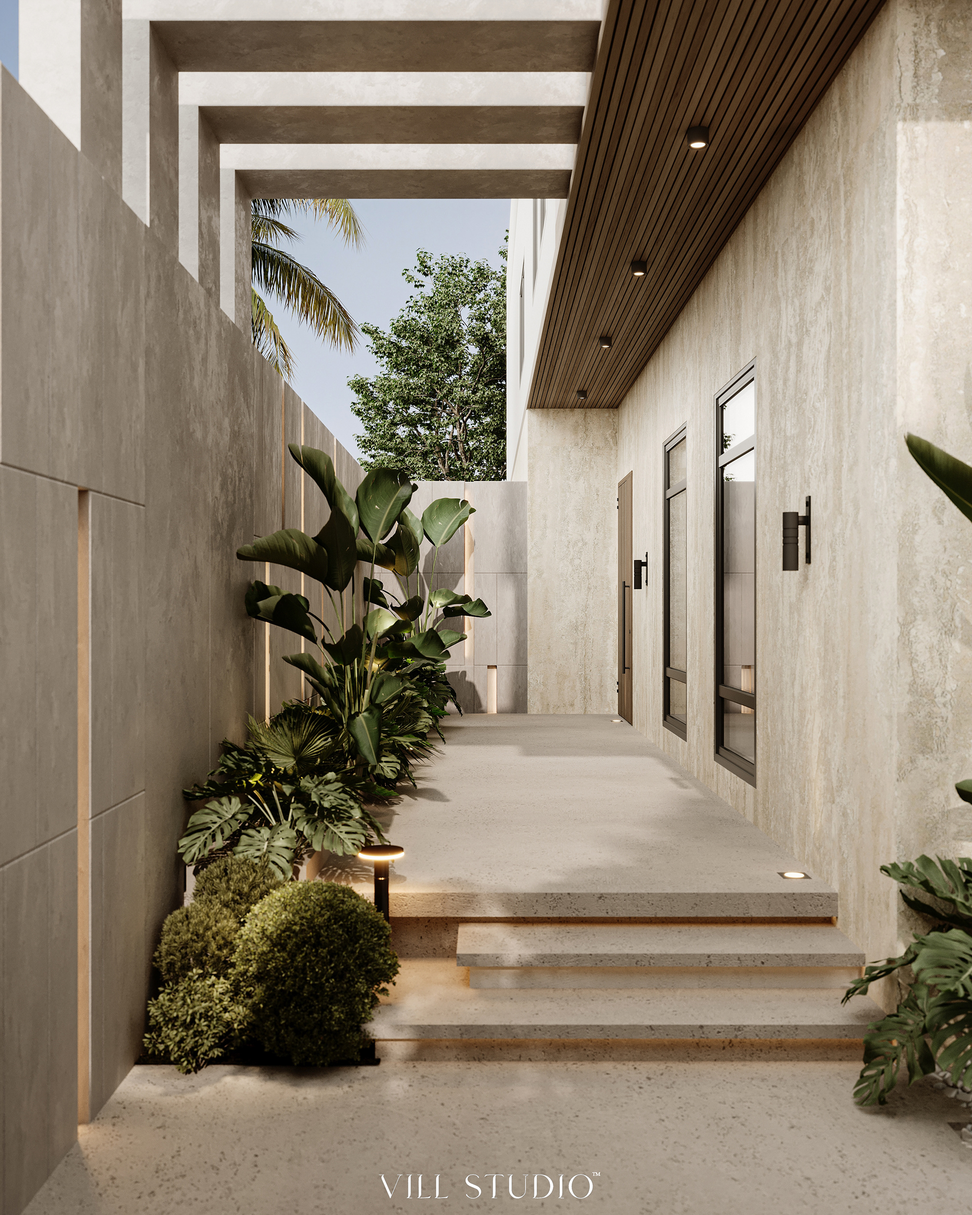 MODERN OUTDOOR VILLA ENTRANCE DESIGN | OMAN-1