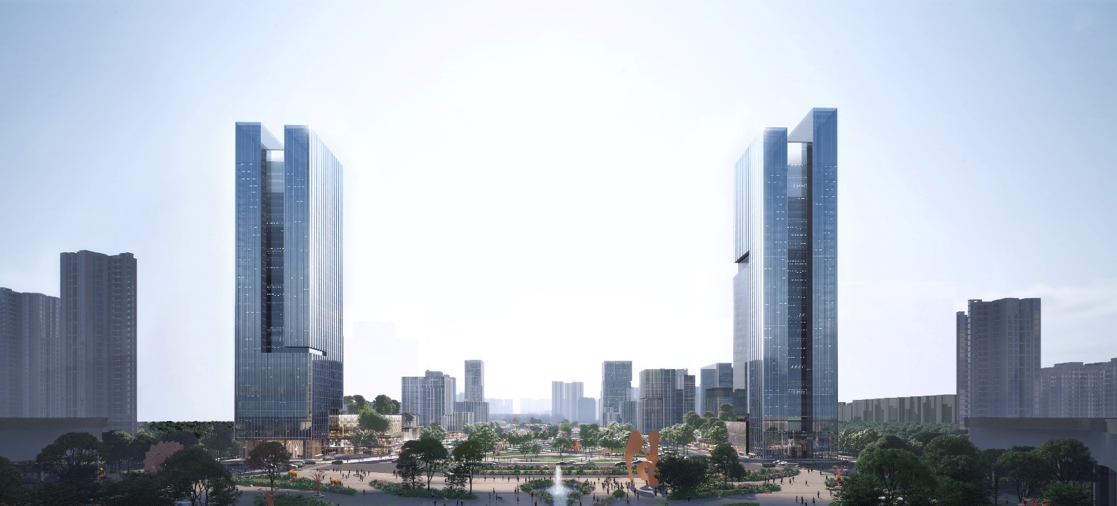 山水光影·四川宜宾高铁站双子塔设计-30