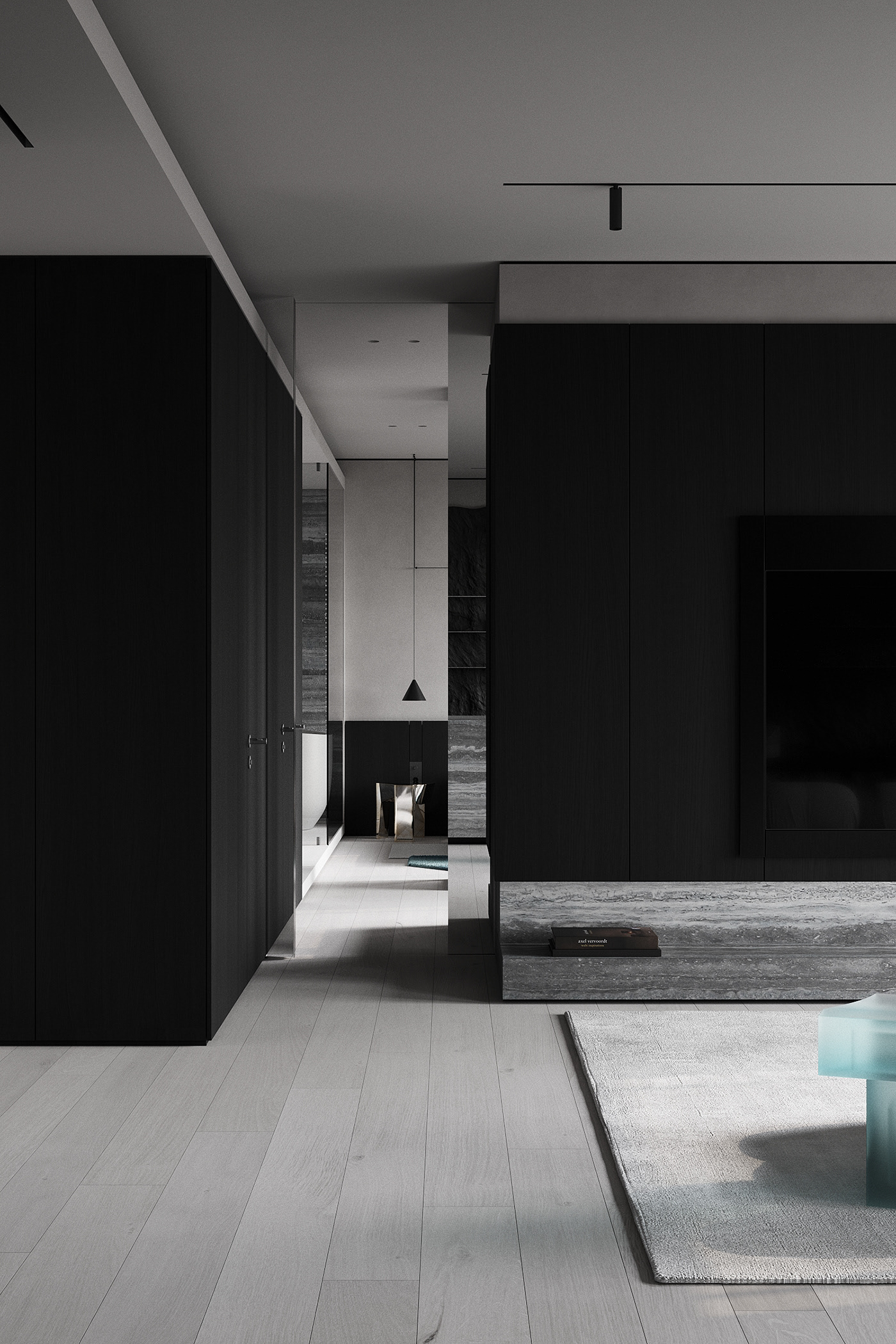 黑灰调子，极致简约空间！-14