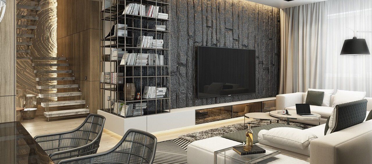 大型两层住宅室内布置项目丨Hot walls-12