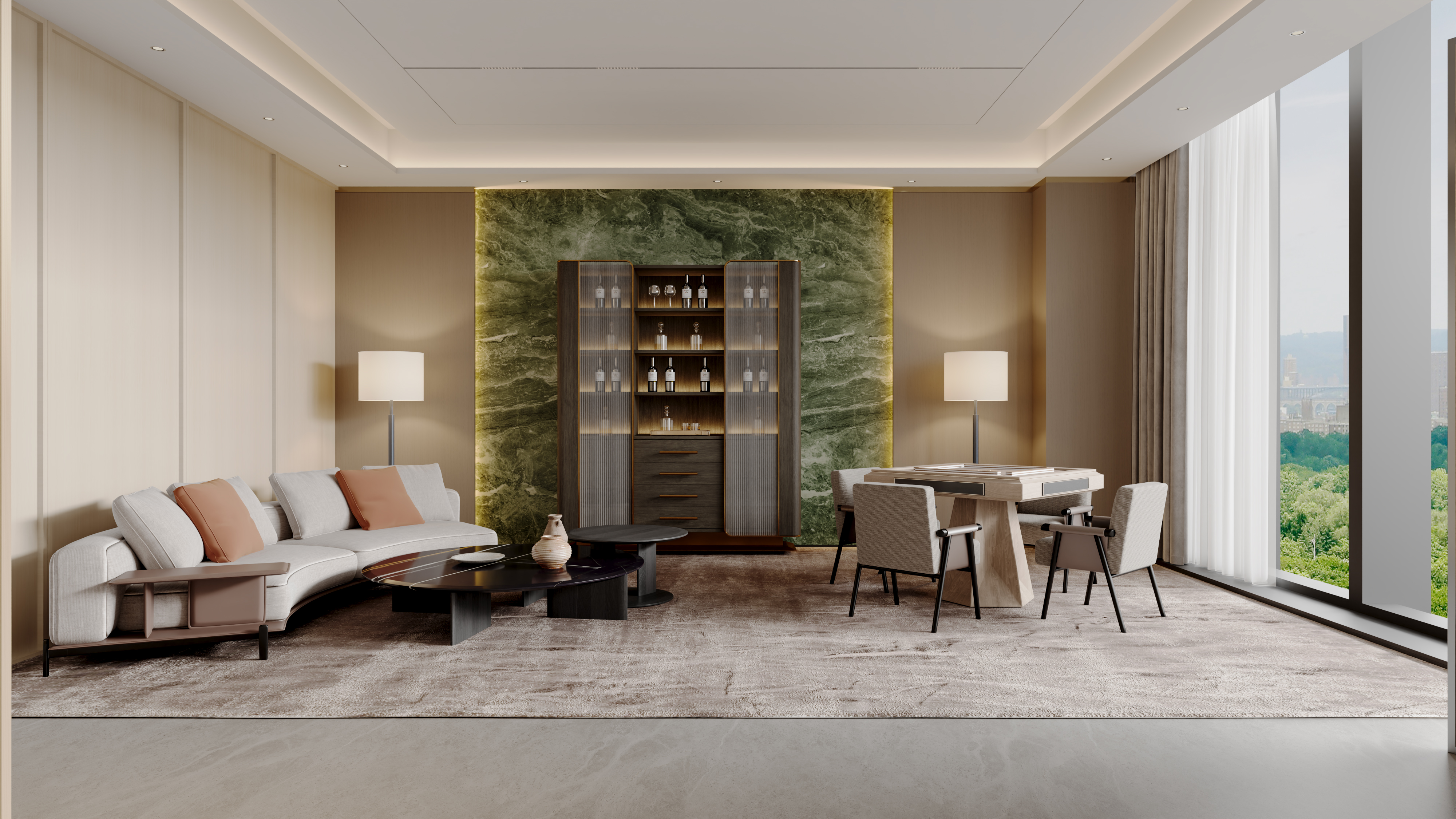 高端工装会所渲染-2