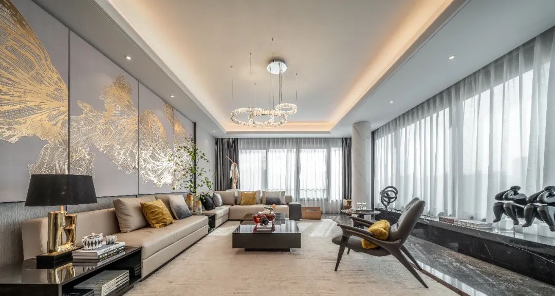 春光里的温暖家 | 济南奥体金茂府 230 样板间设计-7