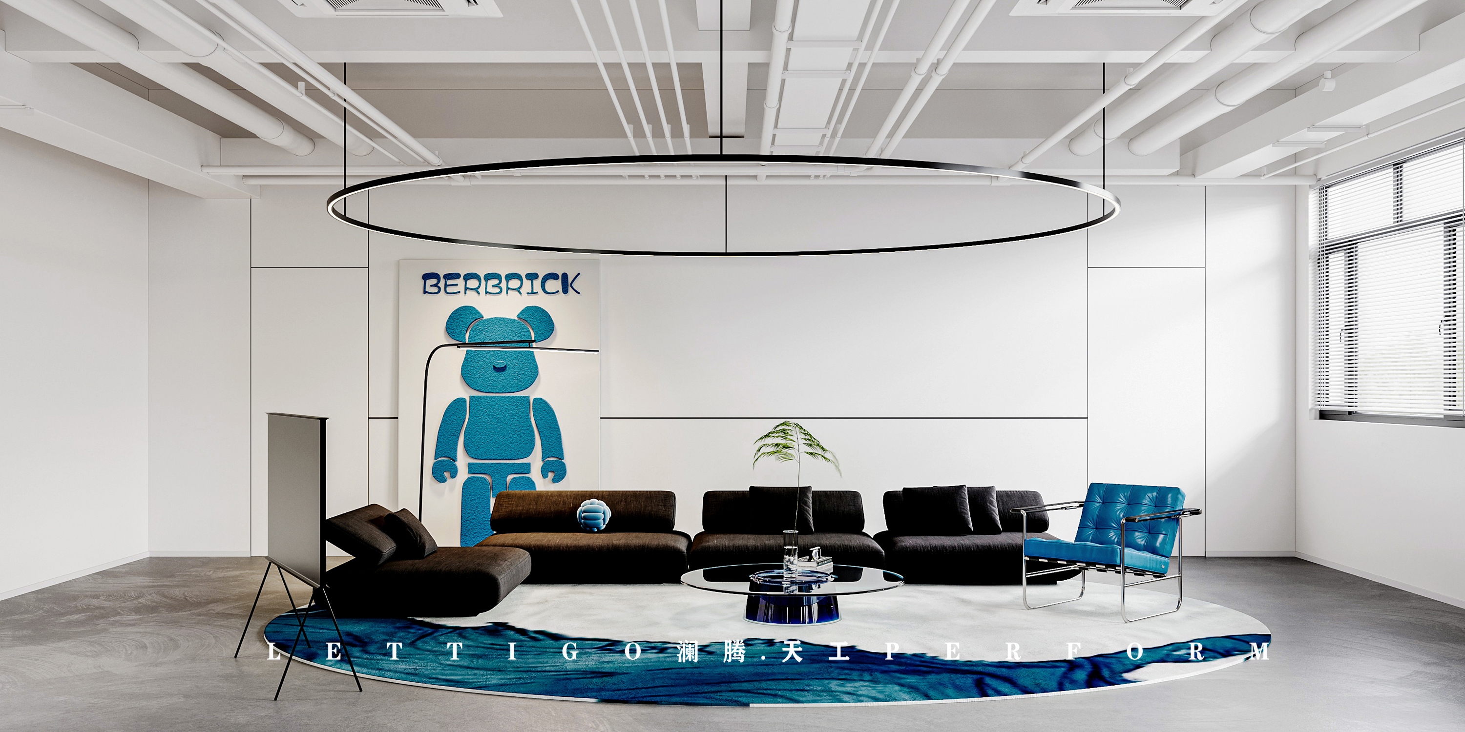 现代极简风的办公空间，有一种安静的力量感-1