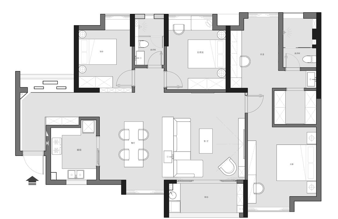 温暖简约空间设计丨六品设计-45