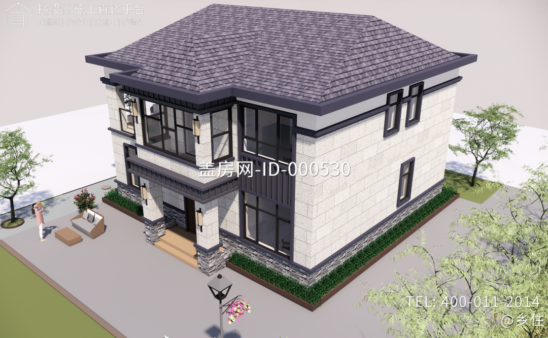 【设计师案例】土建参考造价55万，面宽12m×进深11m江苏苏州二层欧式别墅-39